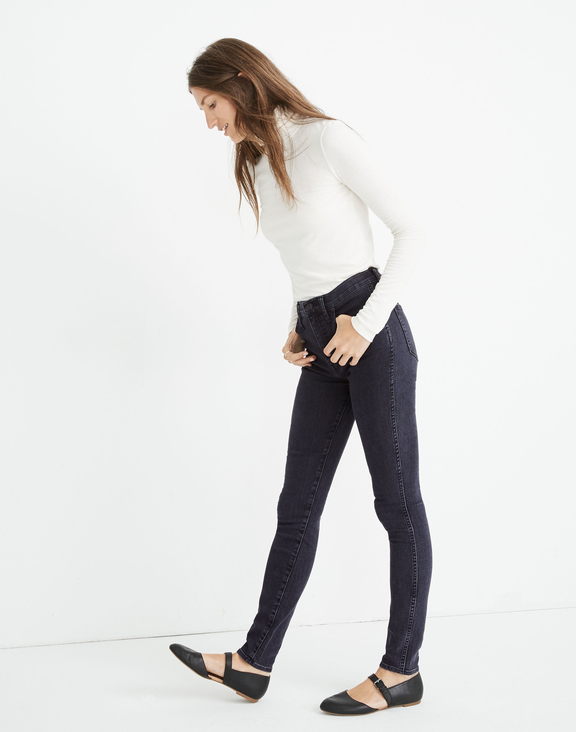 10" High-Rise Skinny Jeans in Eclipse Wash