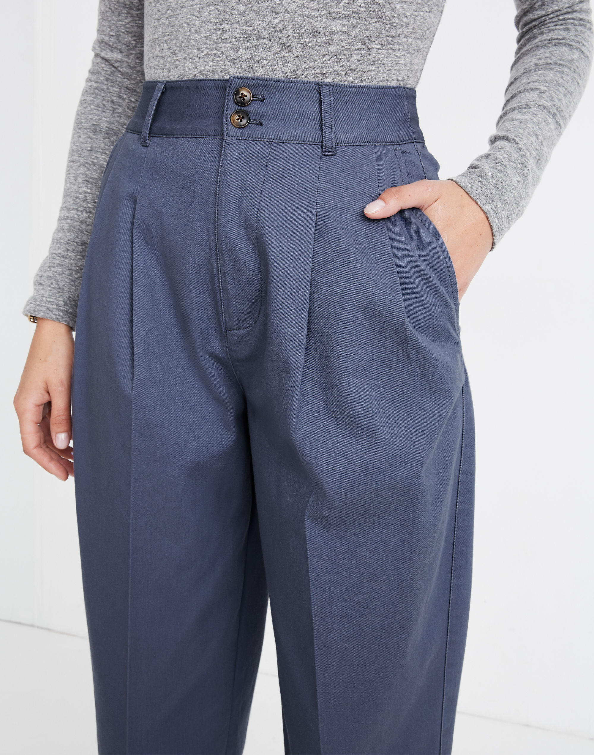 Pleated Taper Wide-Leg Pants | Madewell