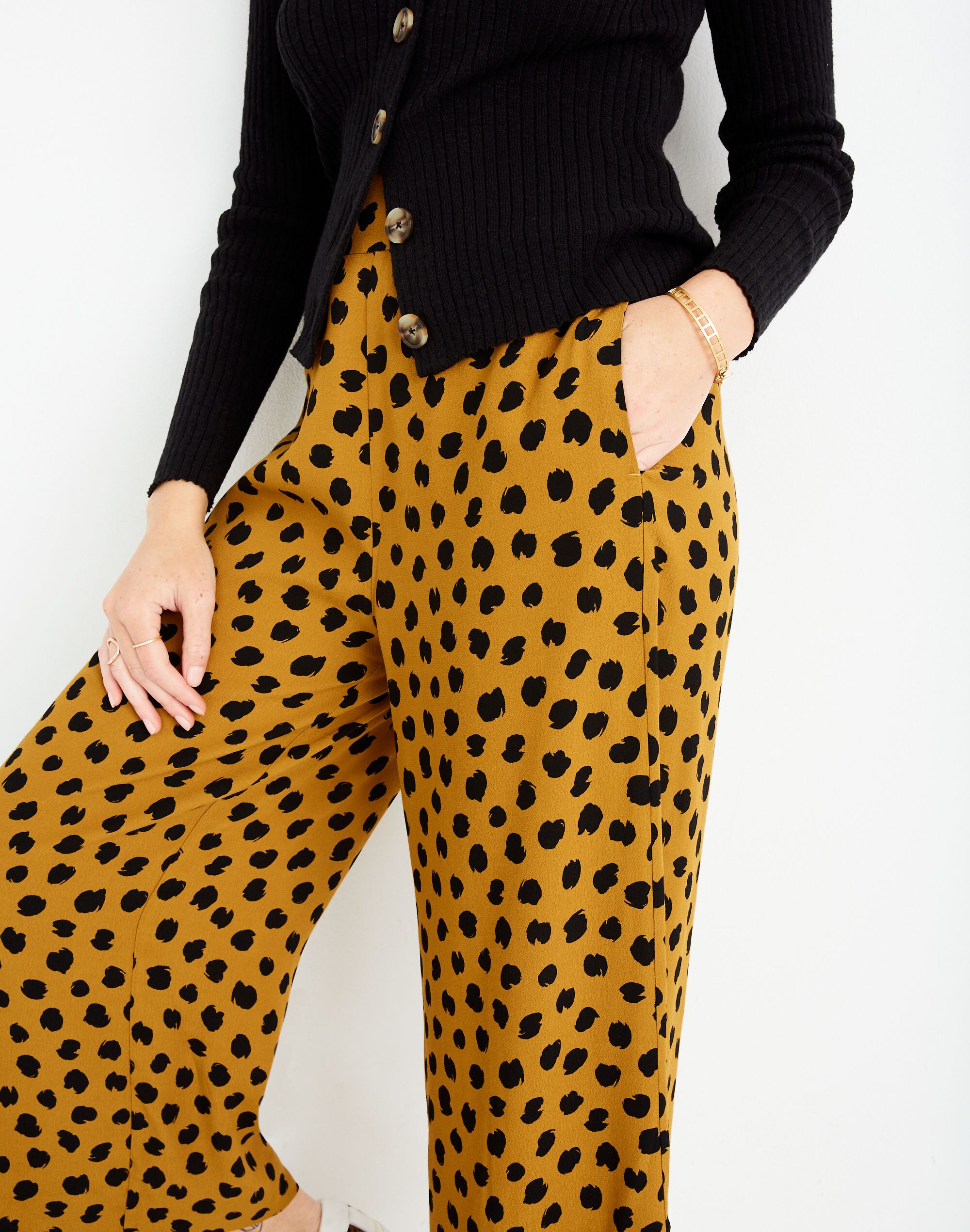 Huston Pull-On Crop Pants in Painted Spots