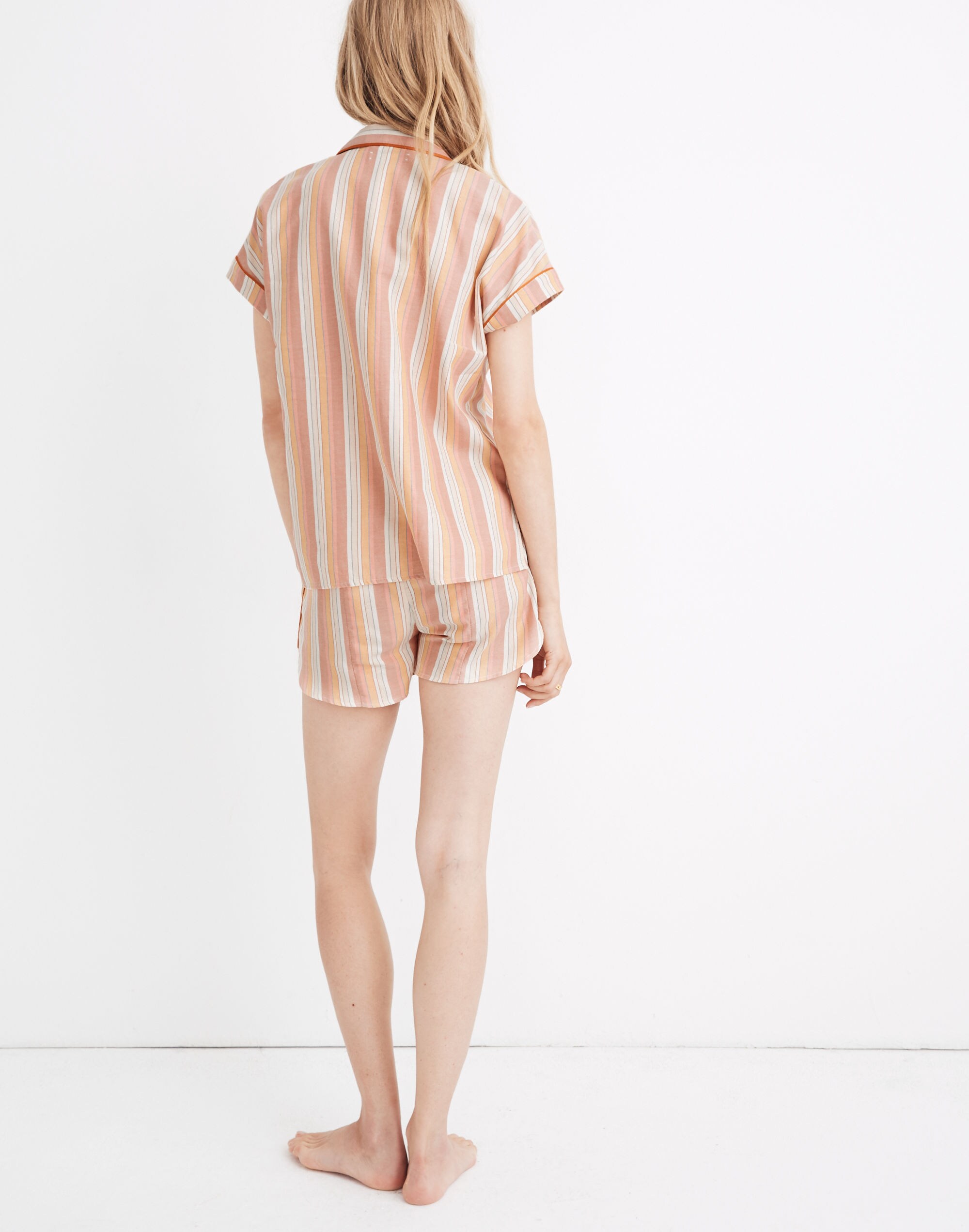 Bedtime Pajama Top in Rainbow Stripe