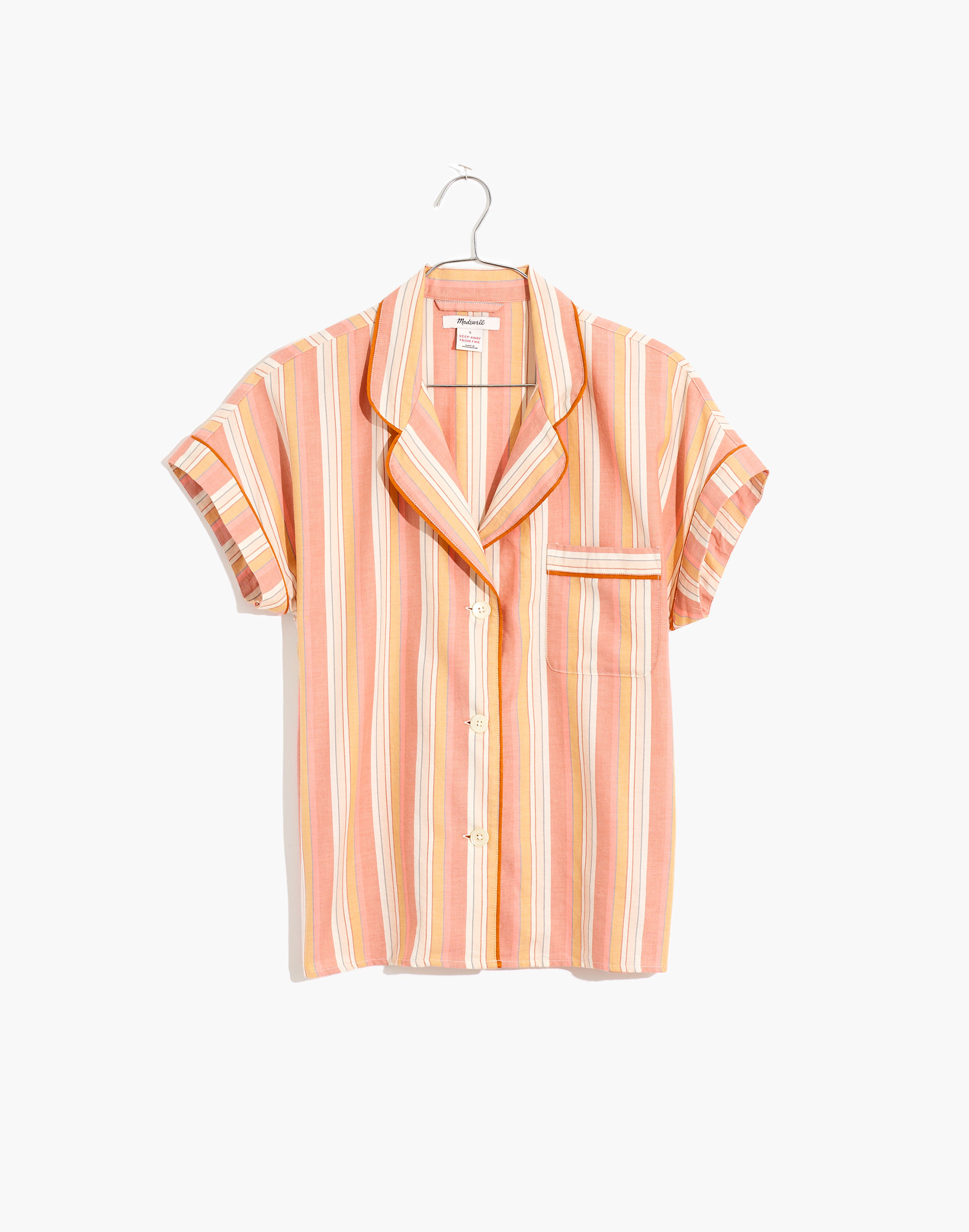 Bedtime Pajama Top in Rainbow Stripe