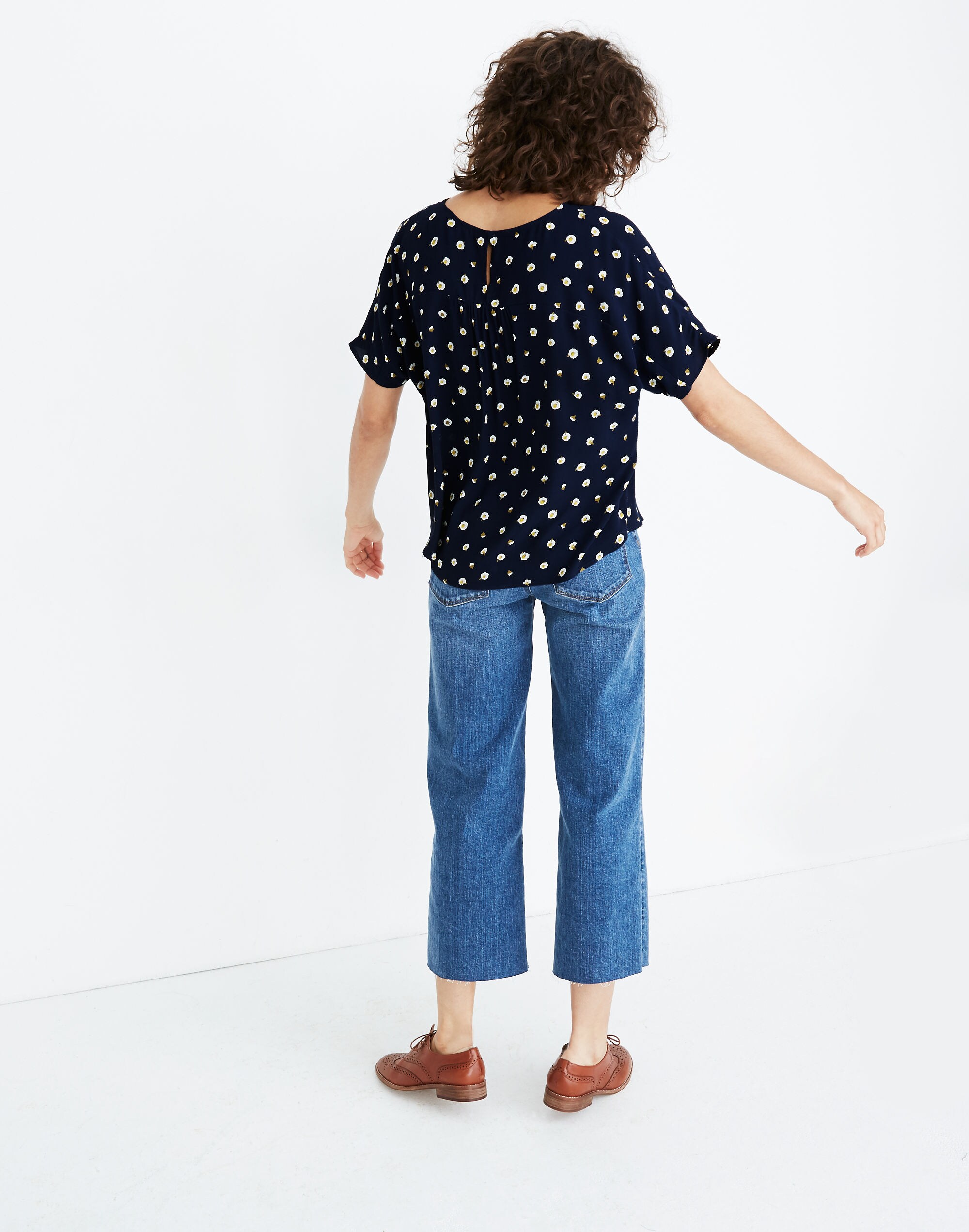 Rhyme Top in Daisy Dots