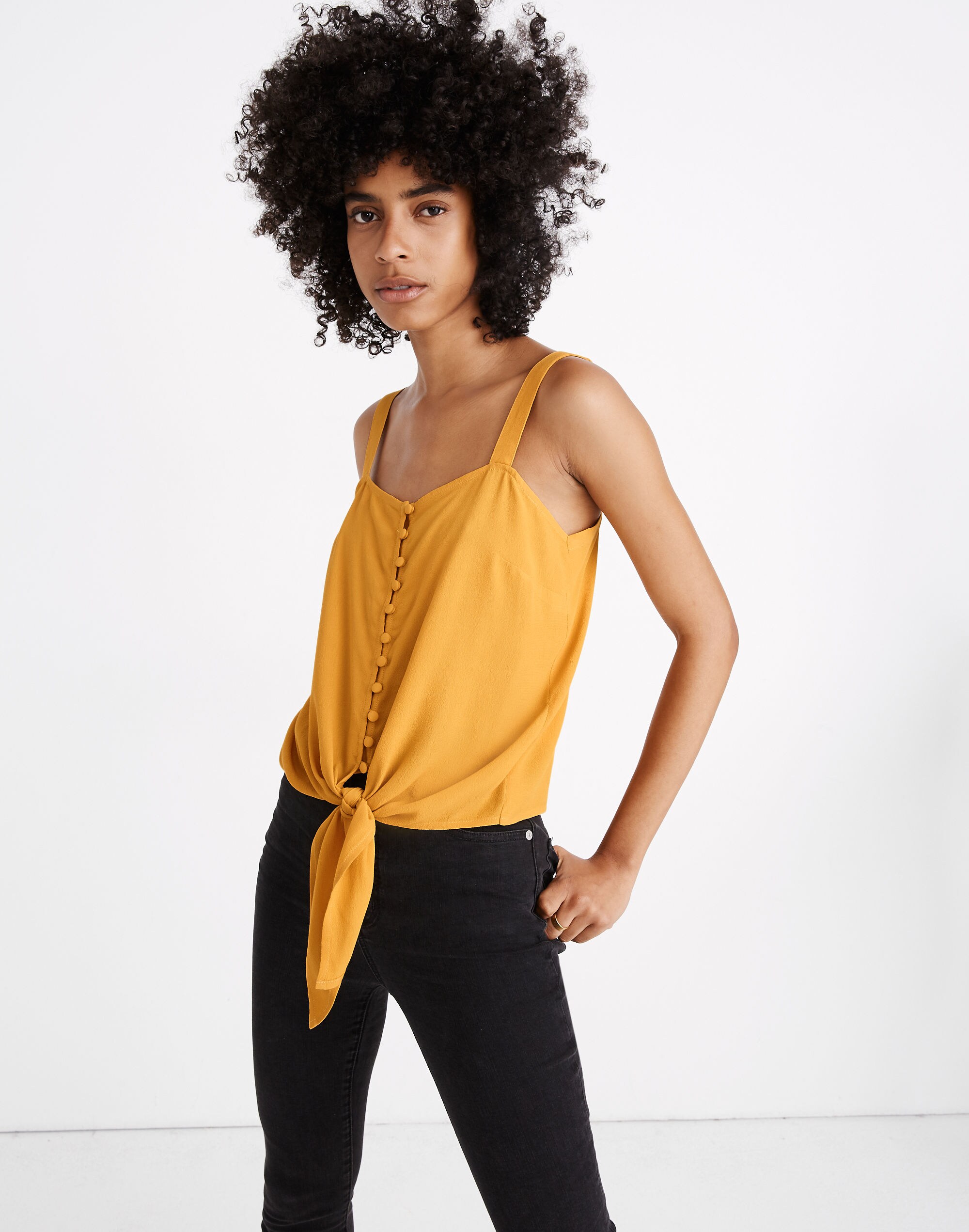 Button-Front Tie Tank