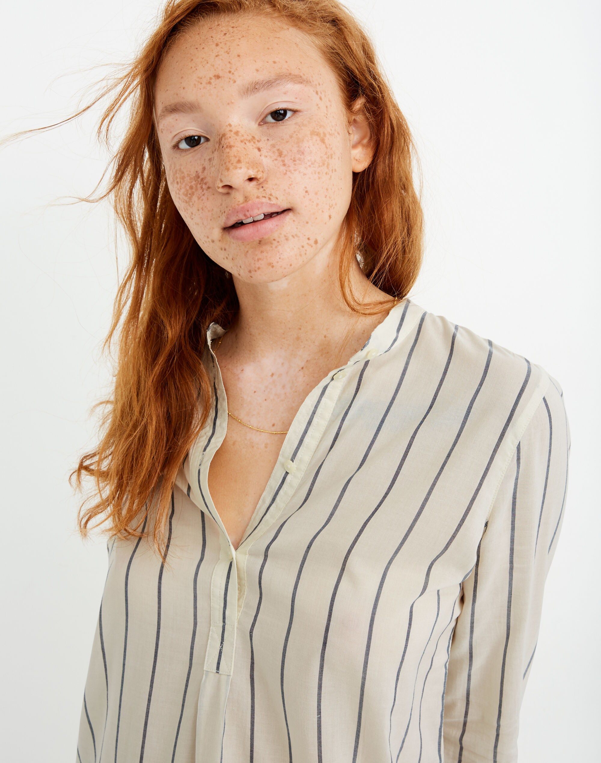 Wellspring Tunic Popover Shirt in Stripe