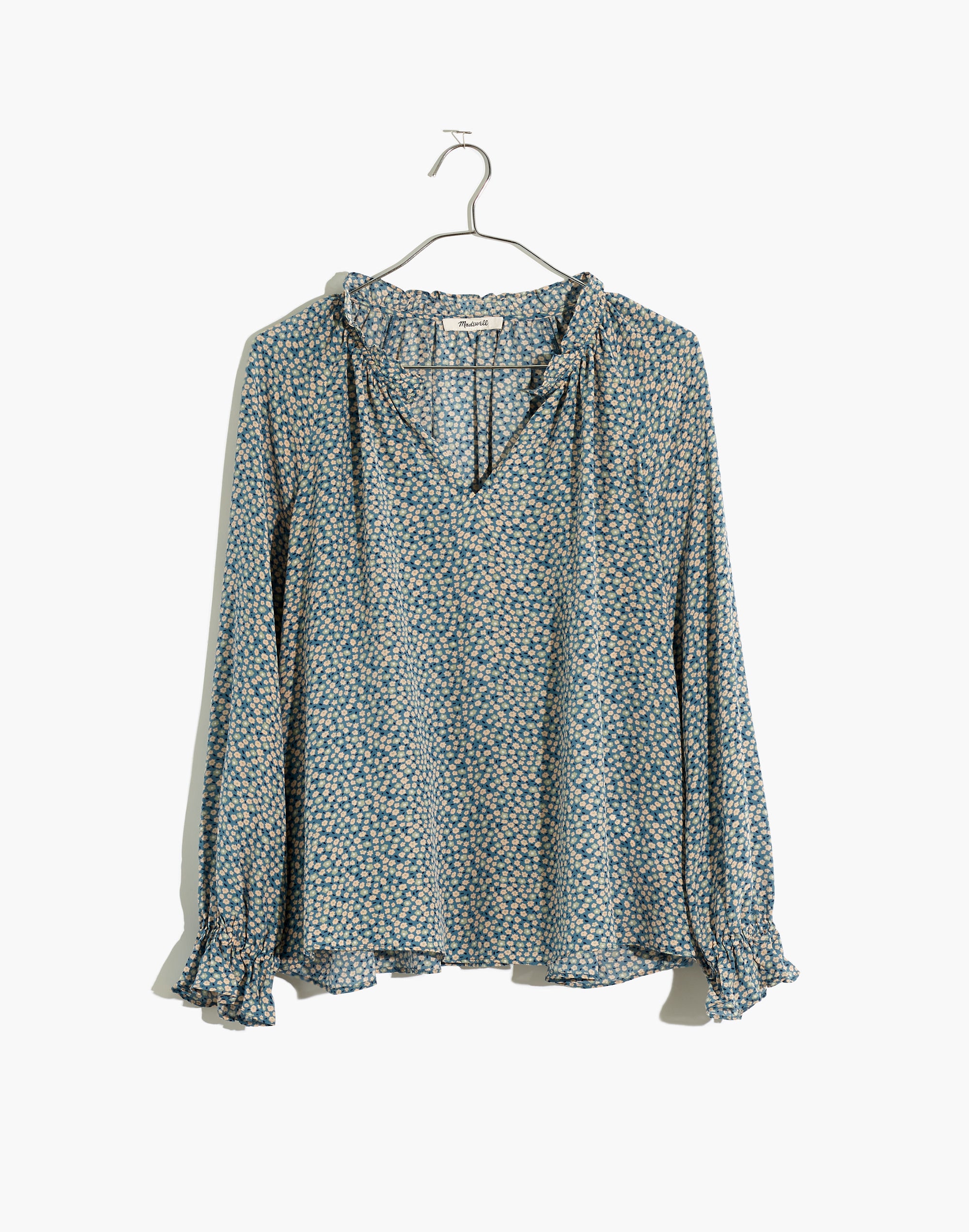 Silk Poet Top in Bitsy Floral