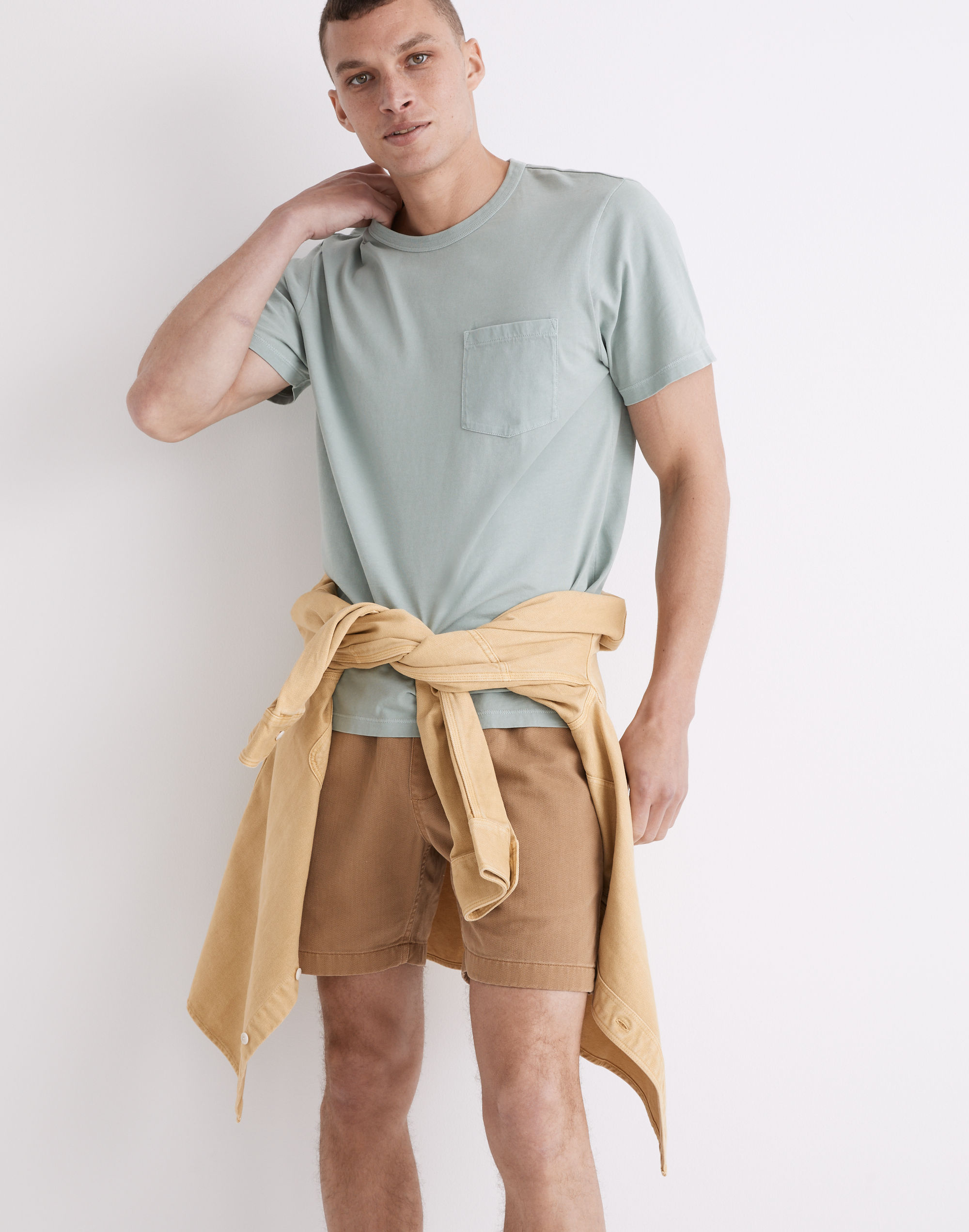 Garment-Dyed Allday Crewneck Pocket Tee