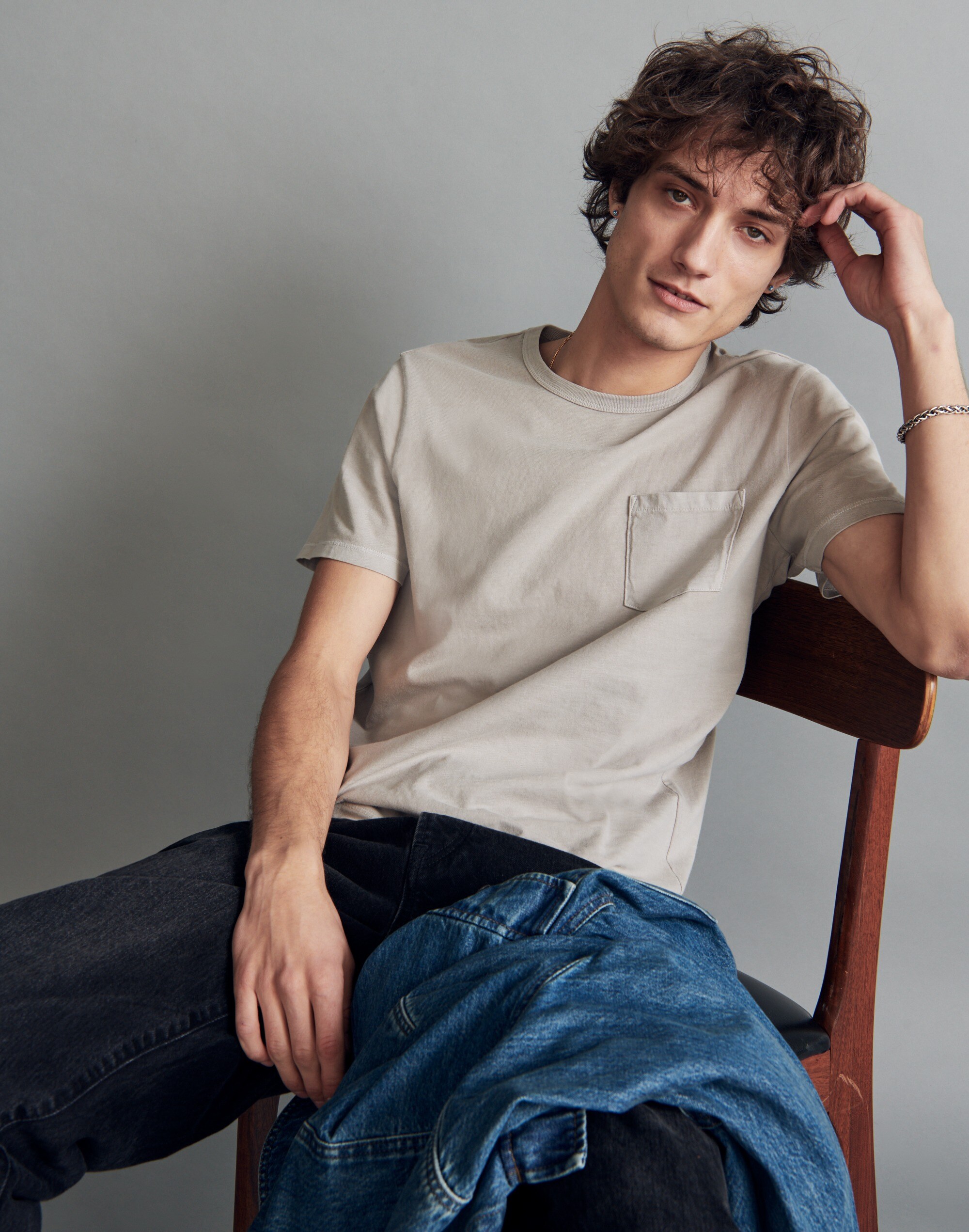 Garment-Dyed Allday Crewneck Pocket Tee