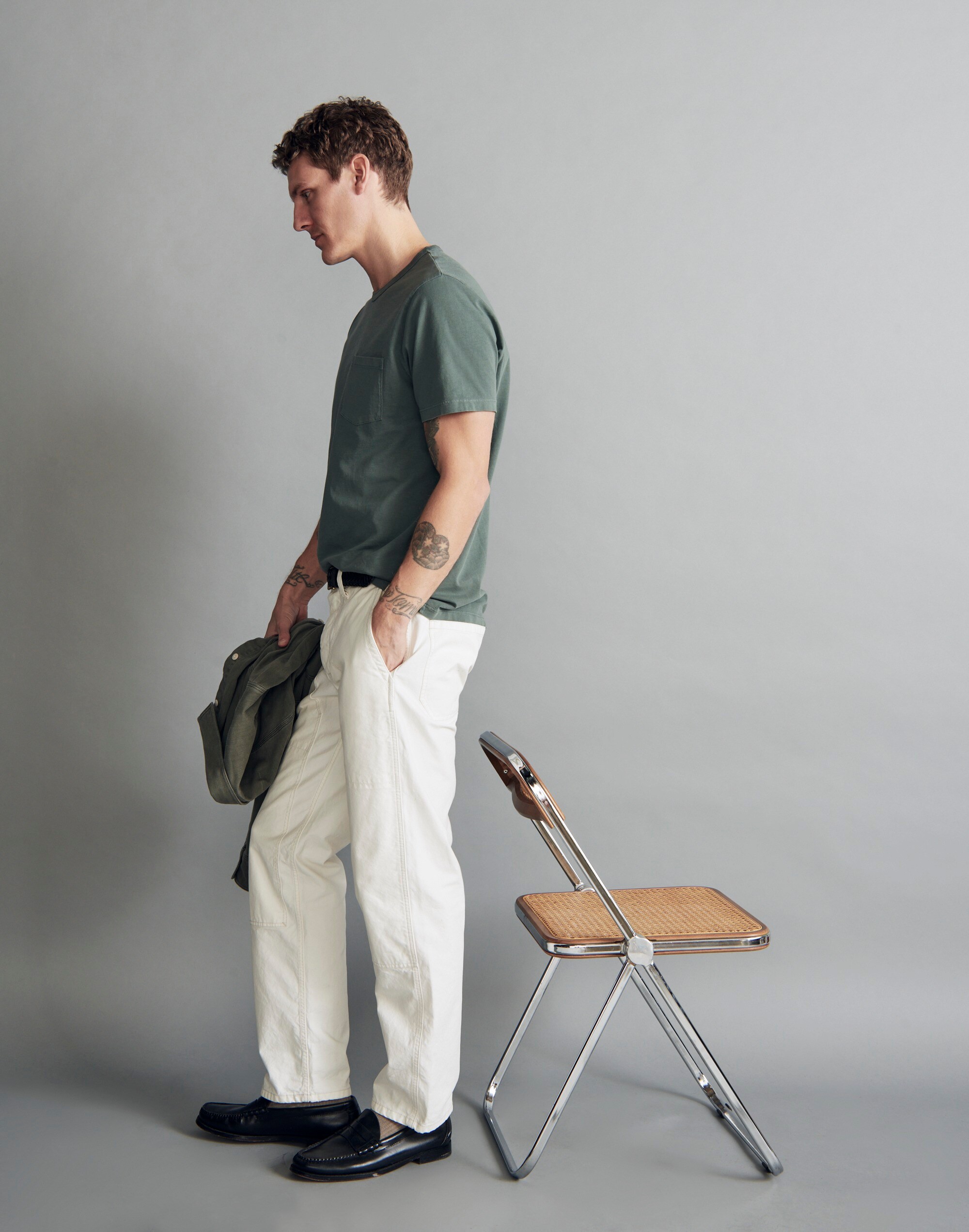 Garment-Dyed Allday Crewneck Pocket Tee