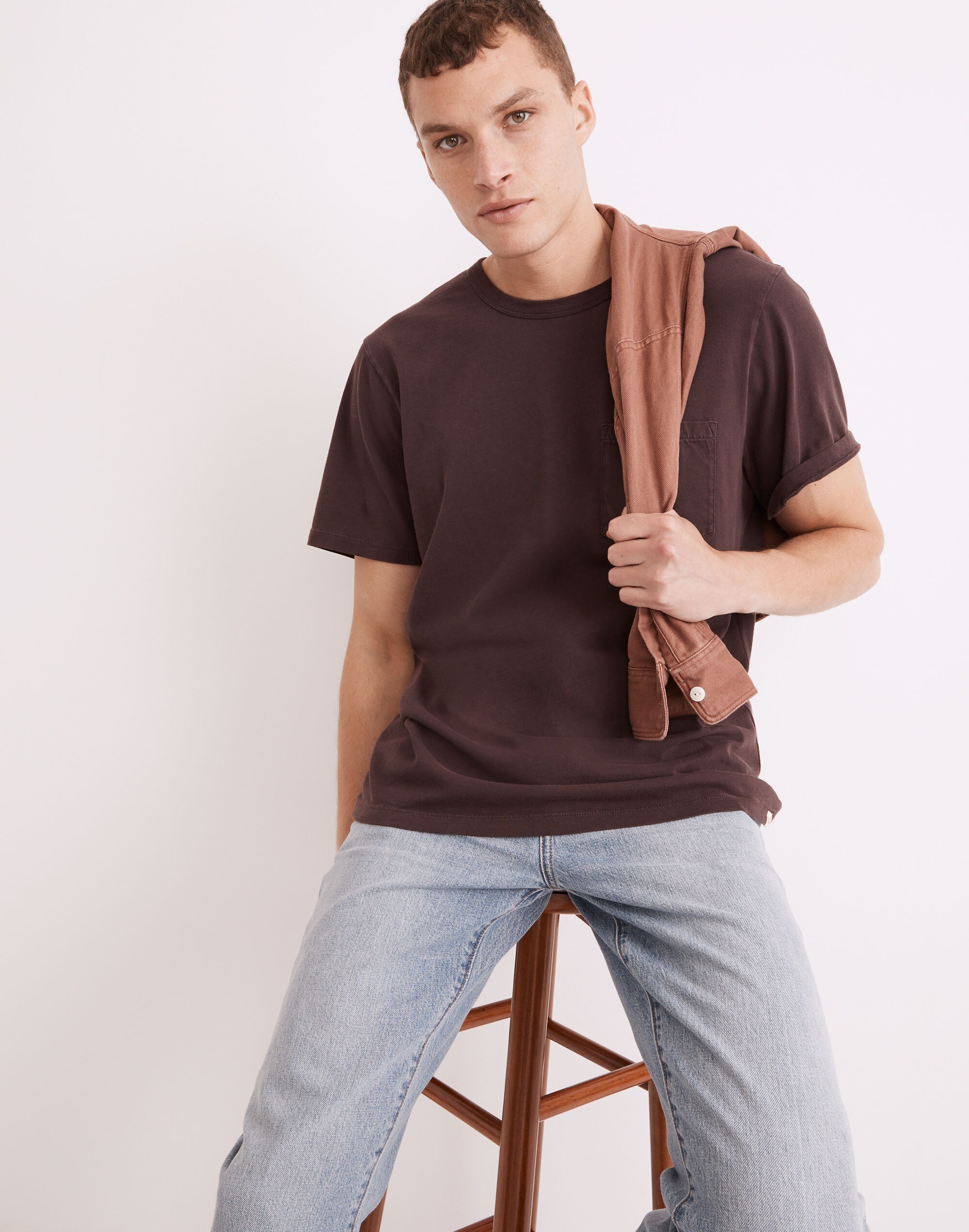 Garment-Dyed Allday Crewneck Pocket Tee