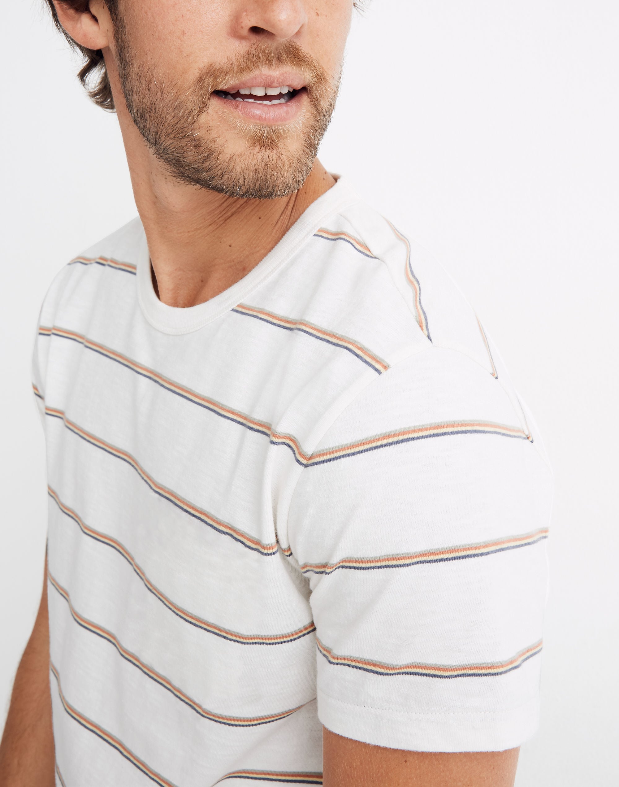 Allday Crewneck Tee in Kirkgate Stripe