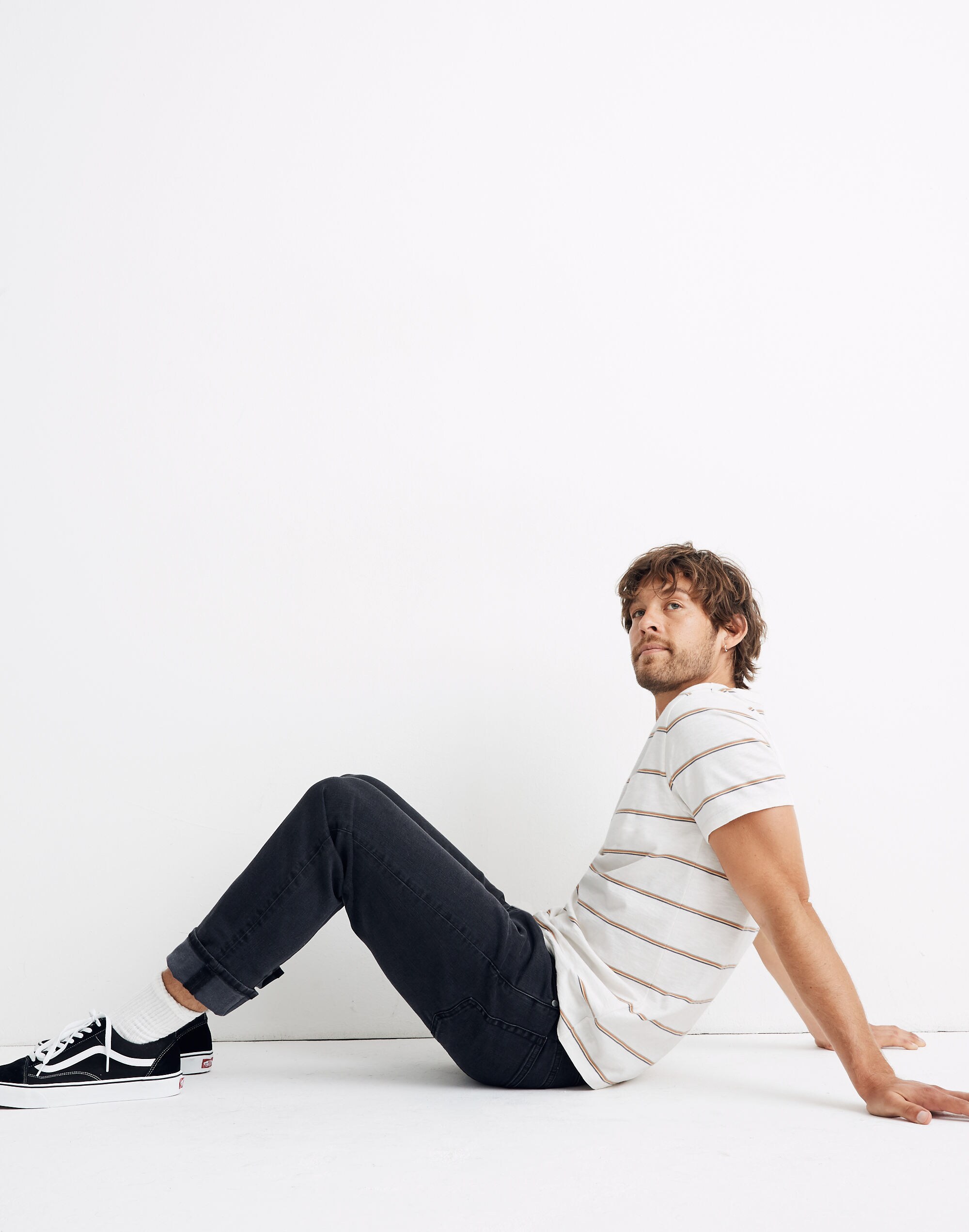 Allday Crewneck Tee in Kirkgate Stripe