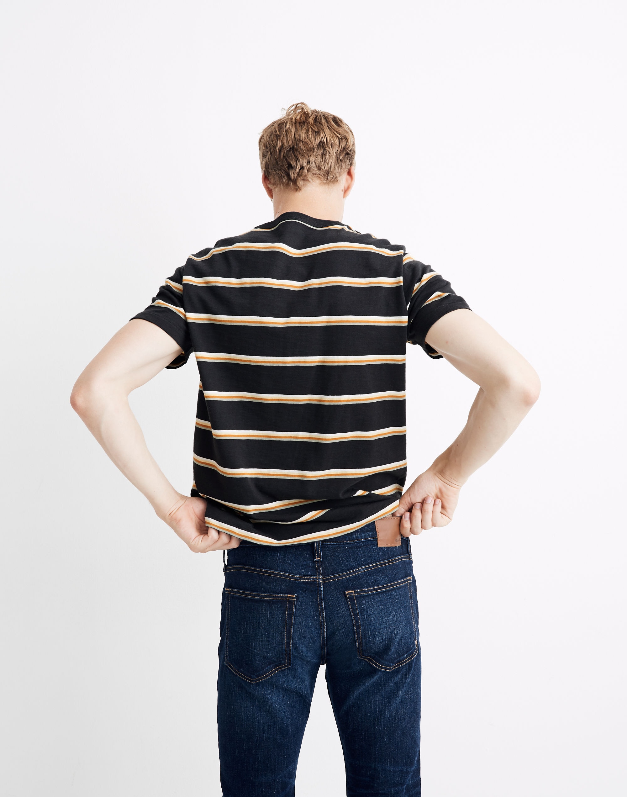 Allday Crewneck Tee in Tideswell Stripe