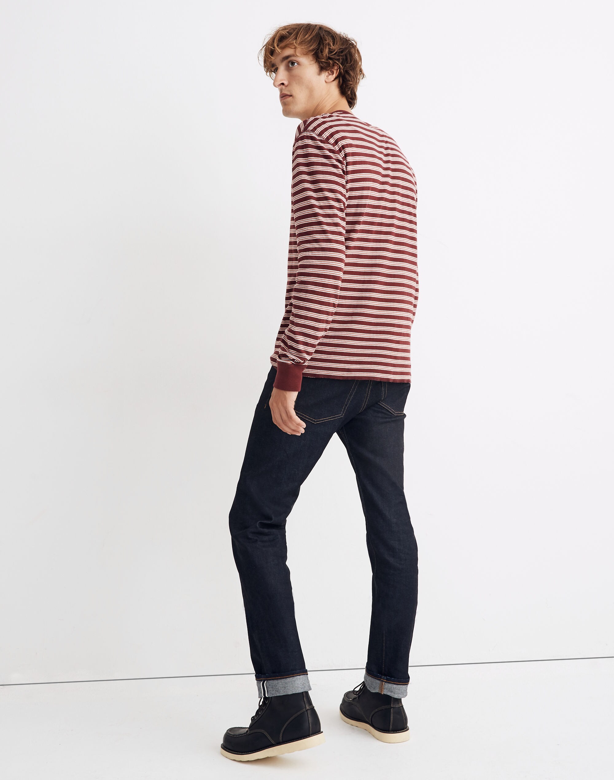 Doubledown Crewneck Tee in Naylor Stripe