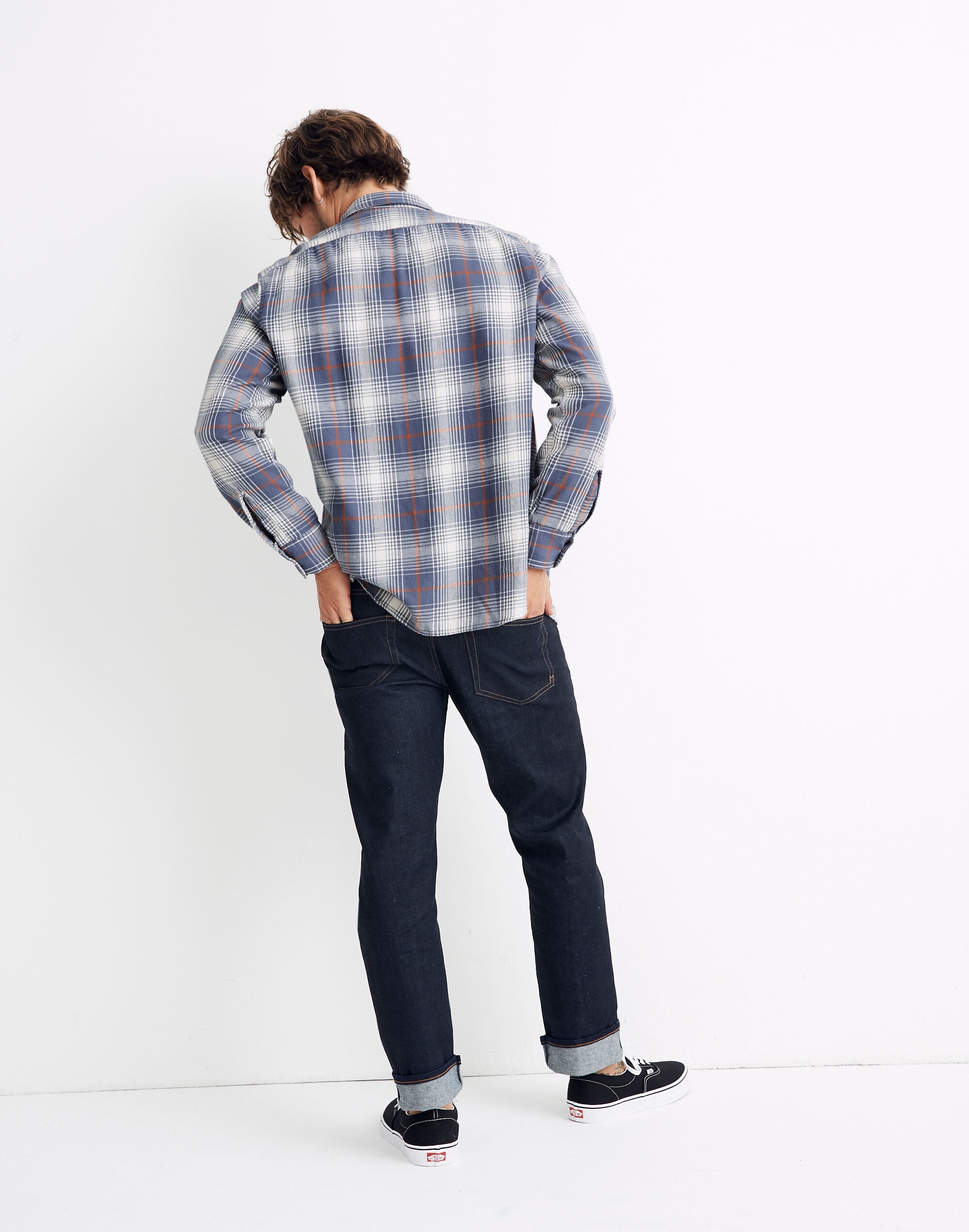 Flannel Shirt in Ombre Plaid