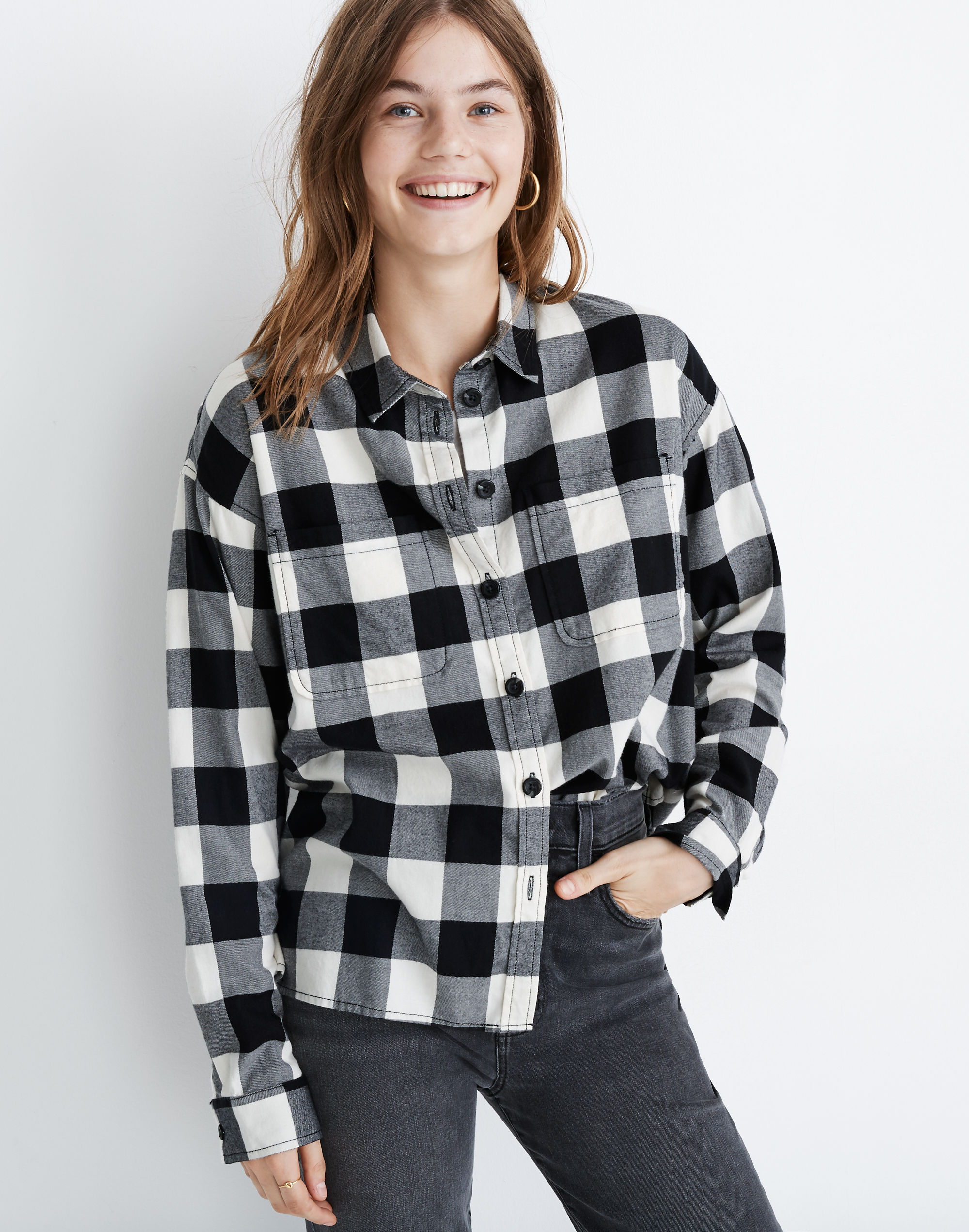 Shirt-Jacket in Buffalo Check