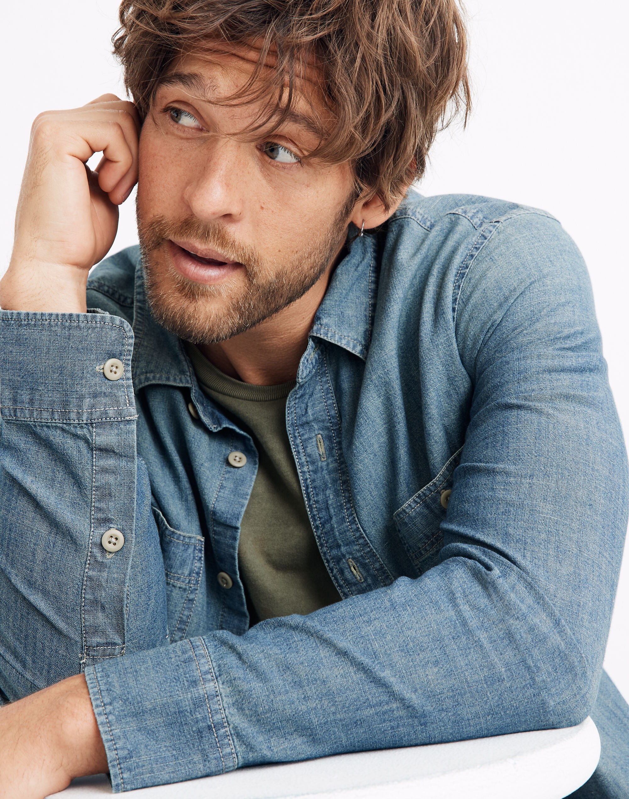 Chambray Perfect Shirt in Winterdale Wash