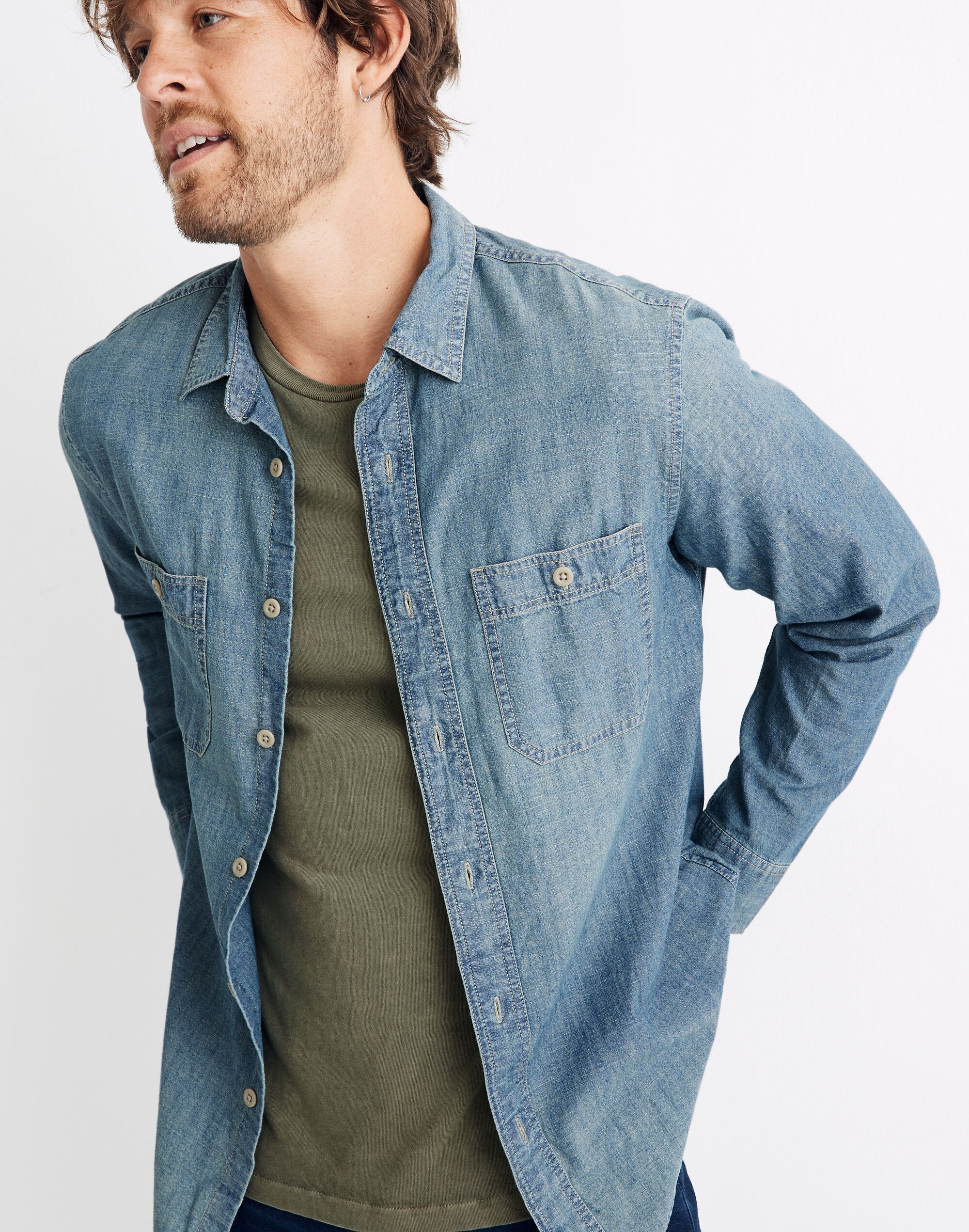 Chambray Perfect Shirt in Winterdale Wash