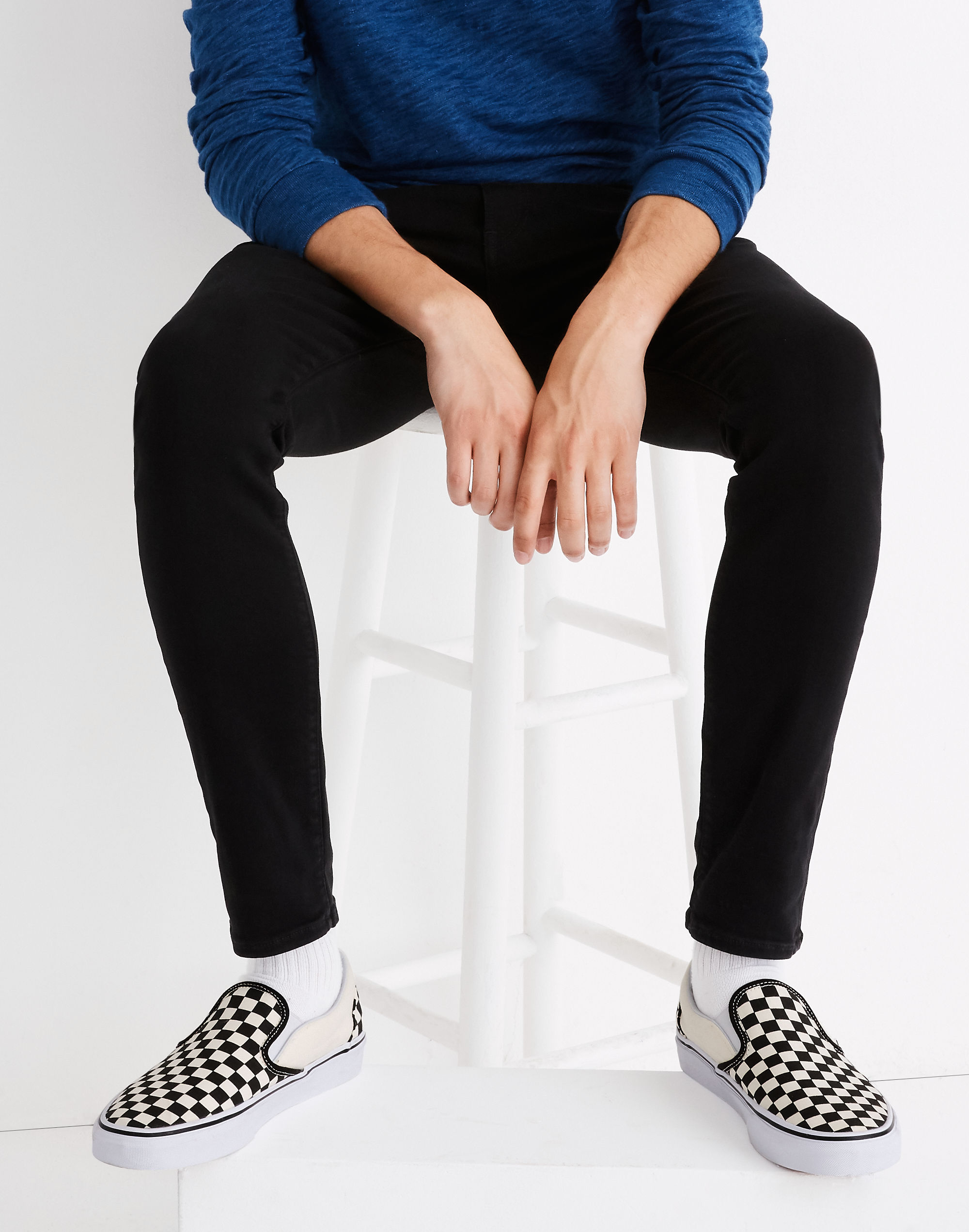 Vans&reg; Unisex Classic Slip-On Sneakers in Checkerboard Canvas