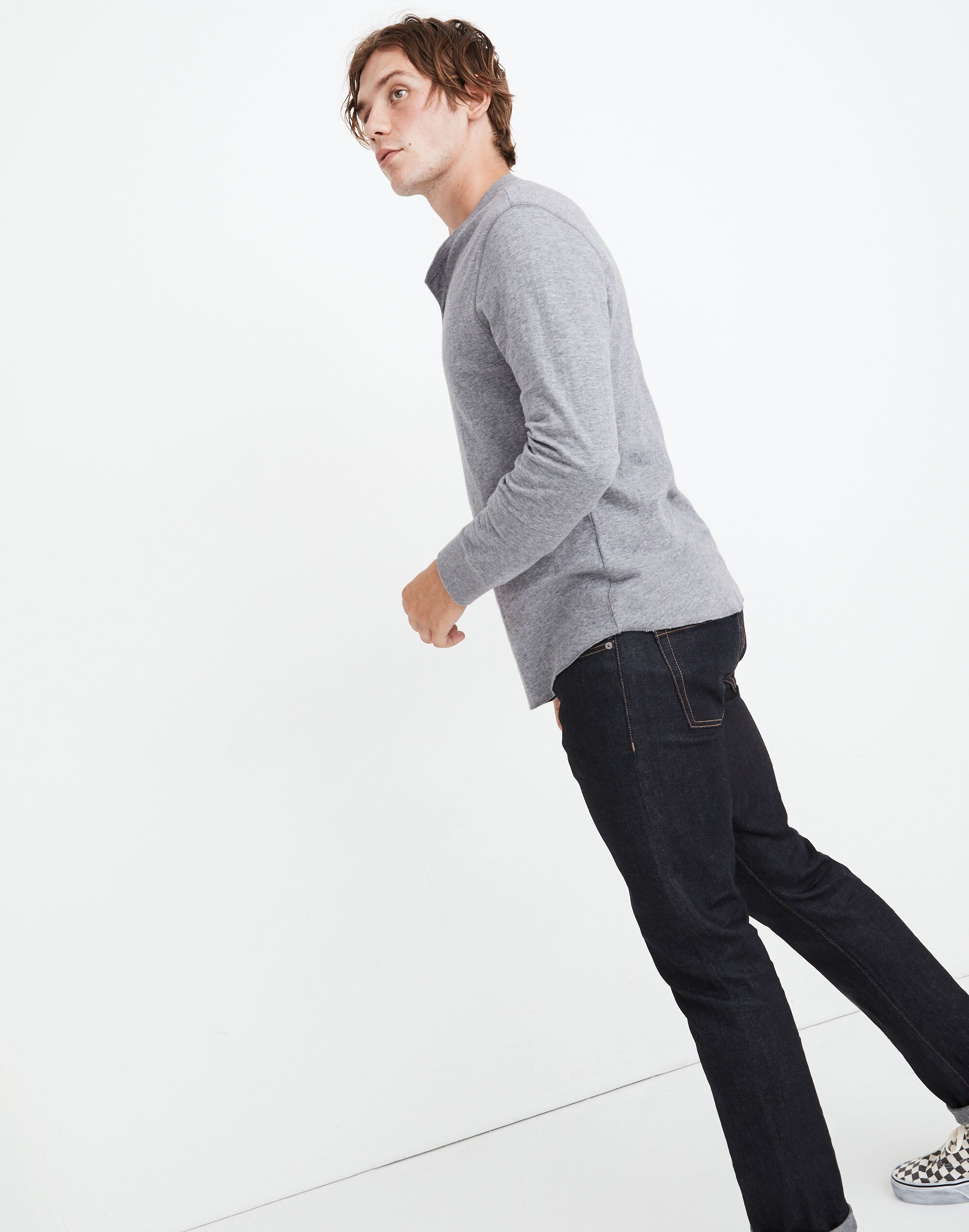 Heathered Doubledown Henley Tee