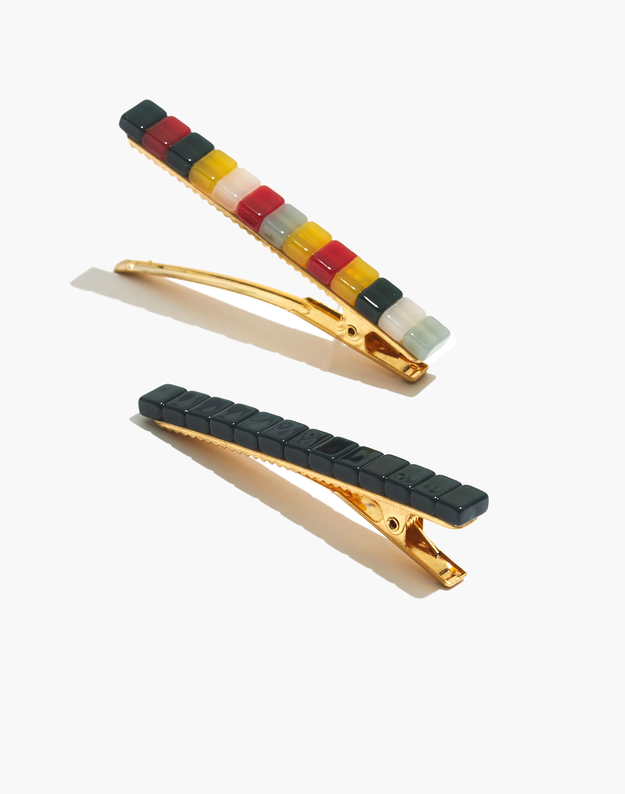 Two-Pack Beaded Alligator Hair Clips