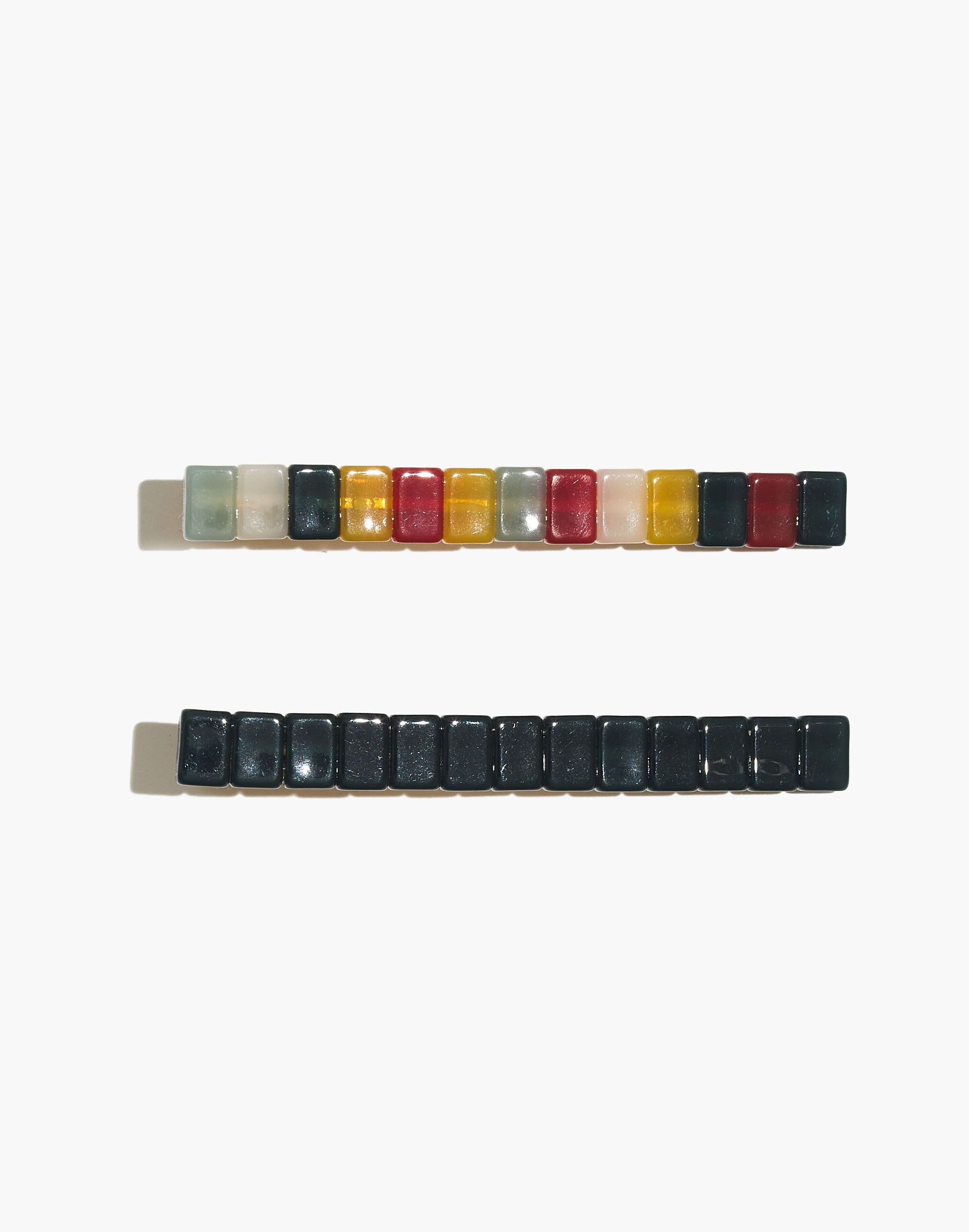 Two-Pack Beaded Alligator Hair Clips