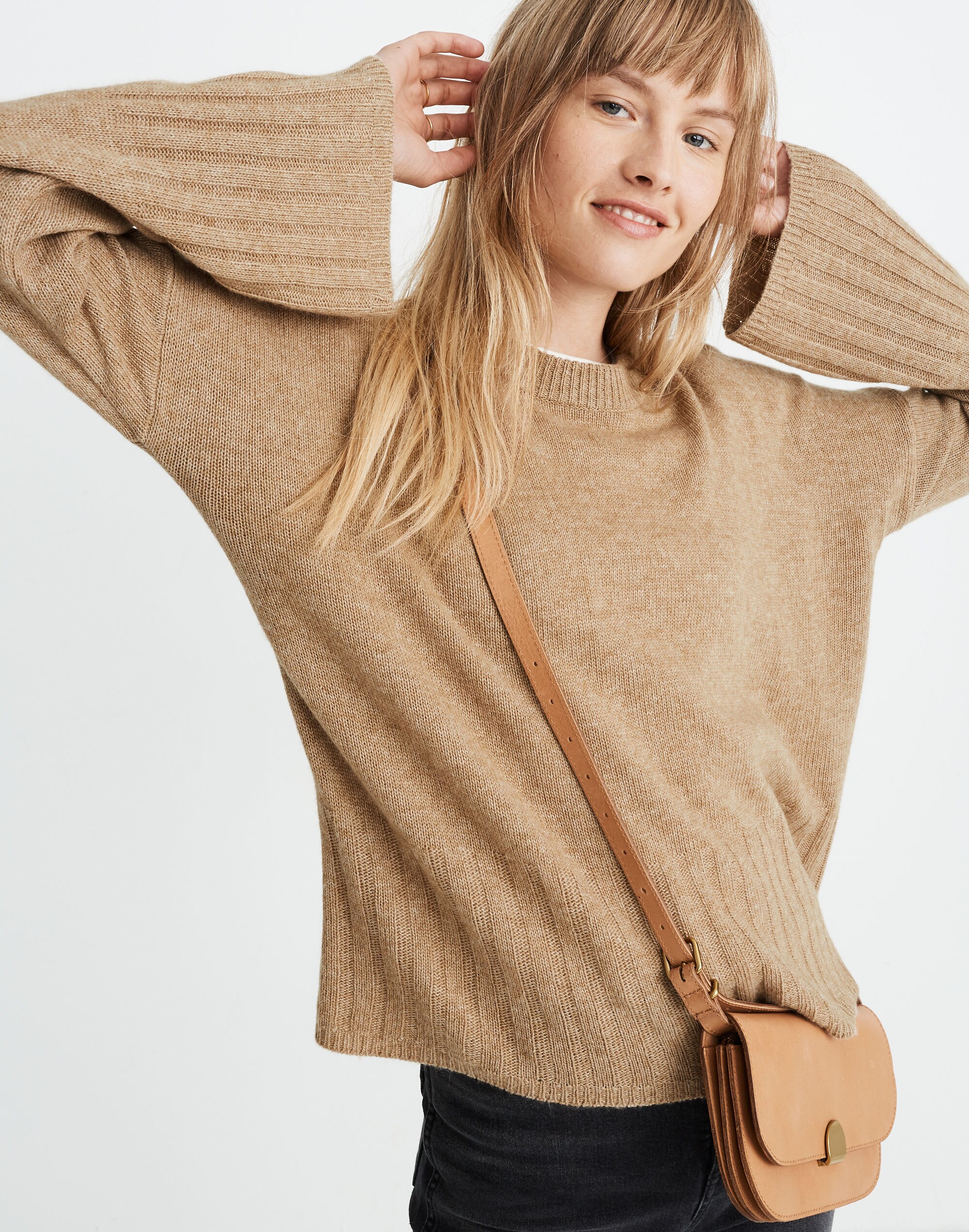 Ayres Wide-Sleeve Pullover Sweater