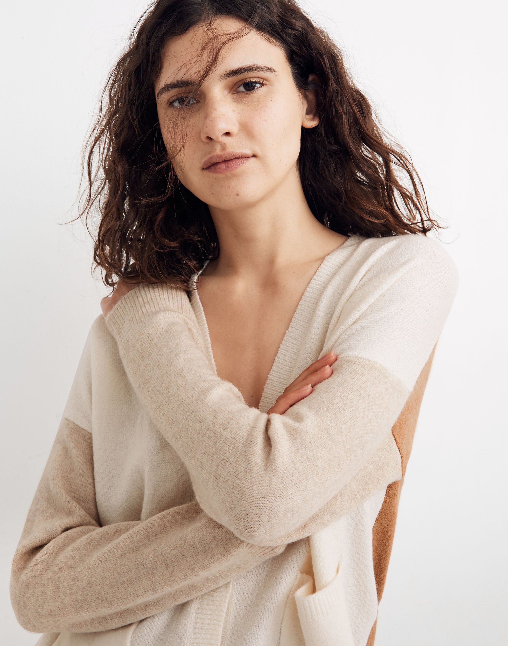 Short Kent Ex-Boyfriend Cardigan Sweater in Colorblock