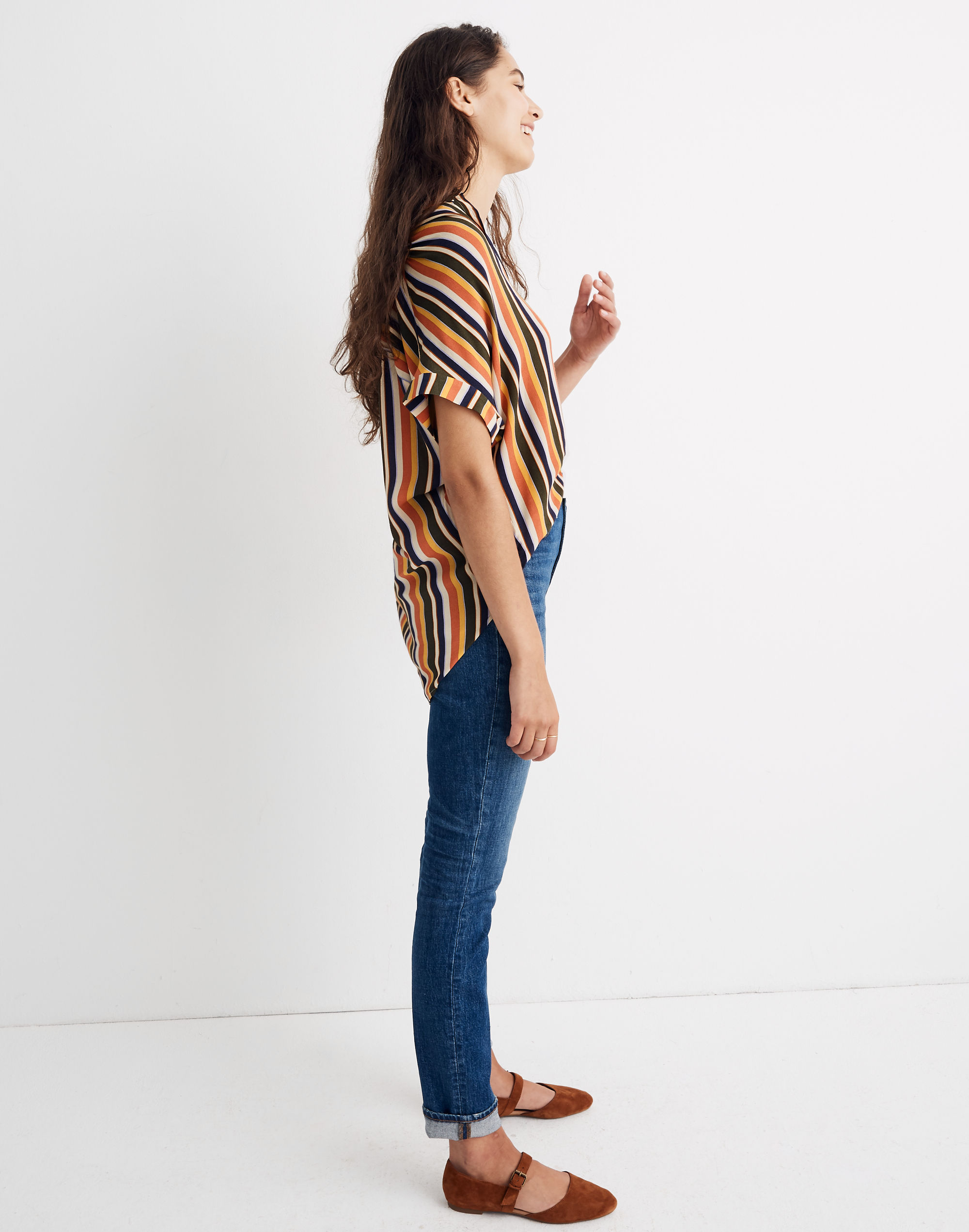 Central Drapey Shirt in Halton Stripe