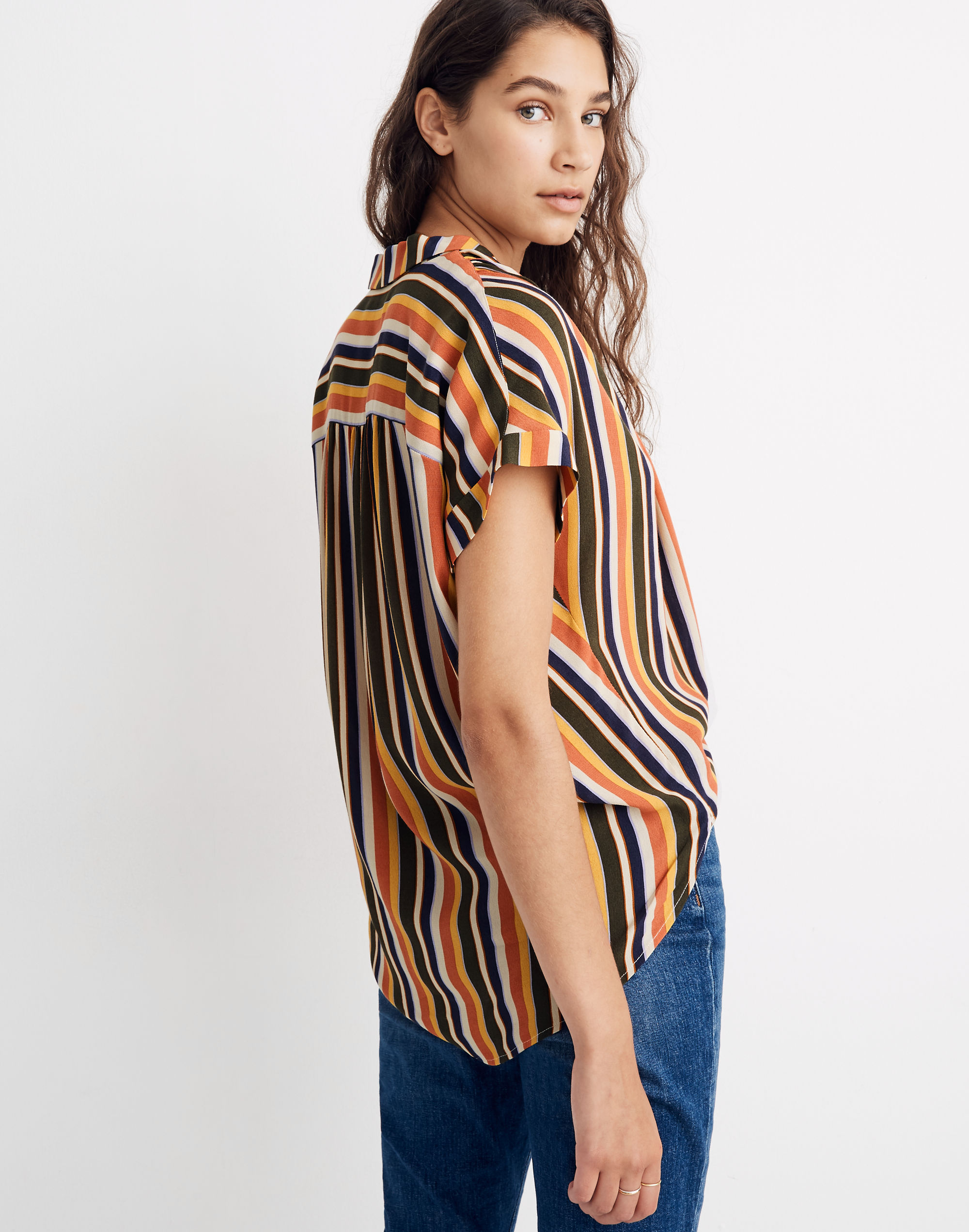 Central Drapey Shirt in Halton Stripe