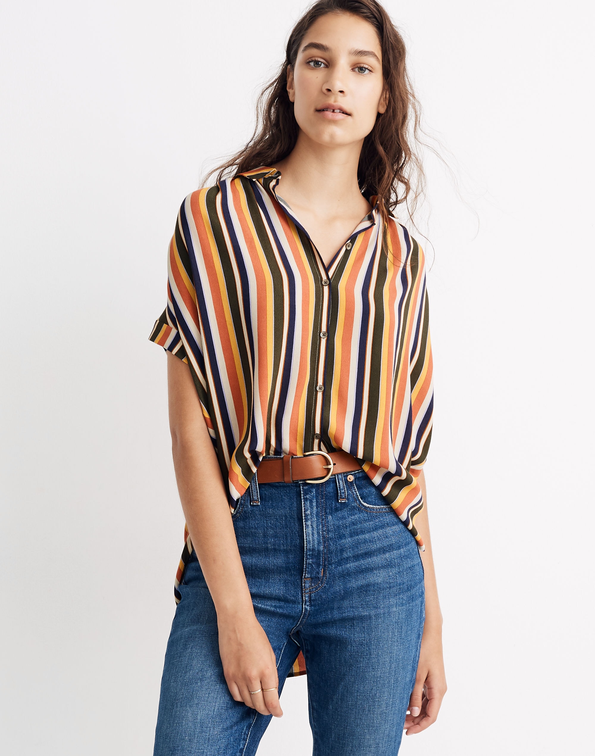Central Drapey Shirt in Halton Stripe