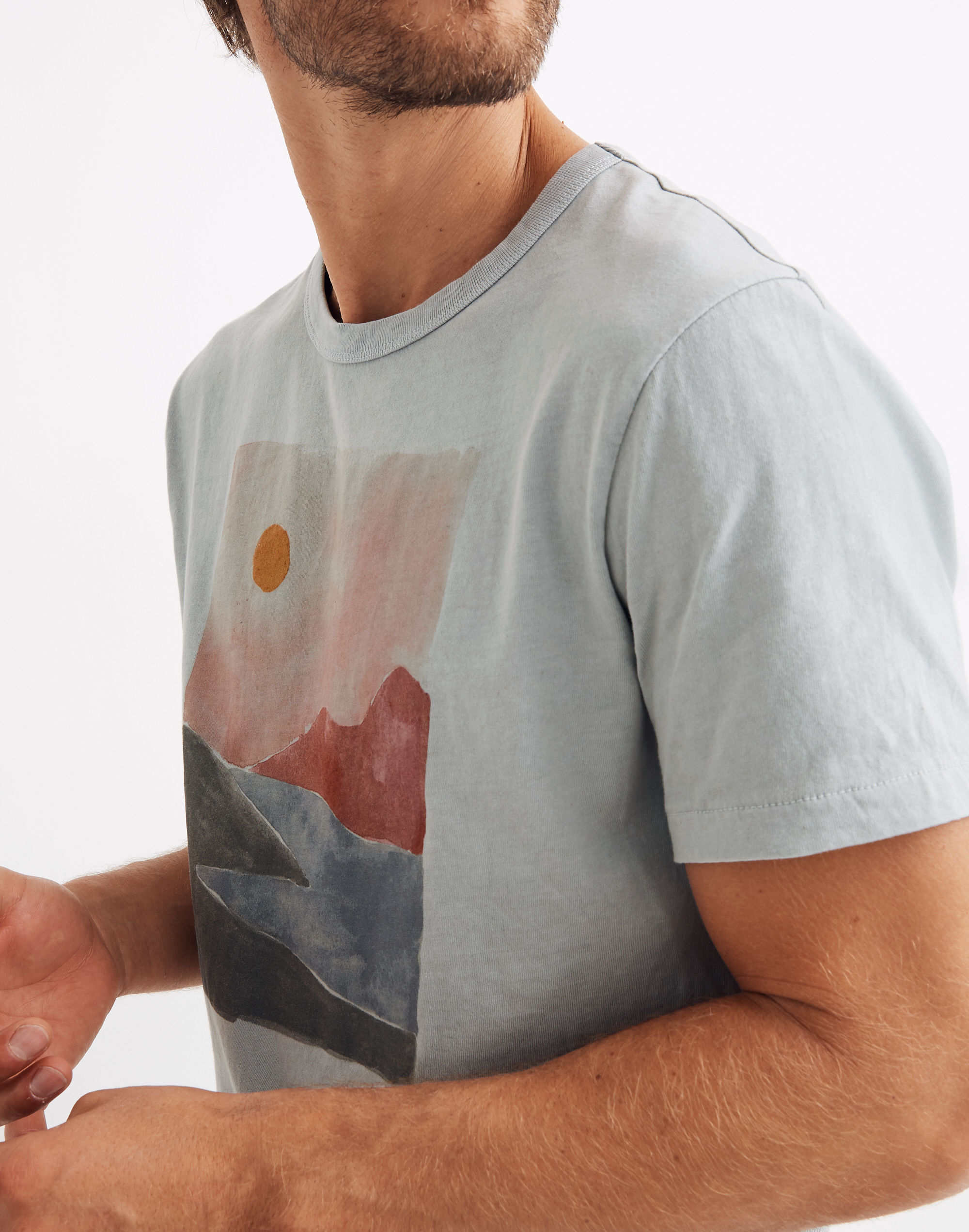 Watercolor Graphic Allday Crewneck Tee