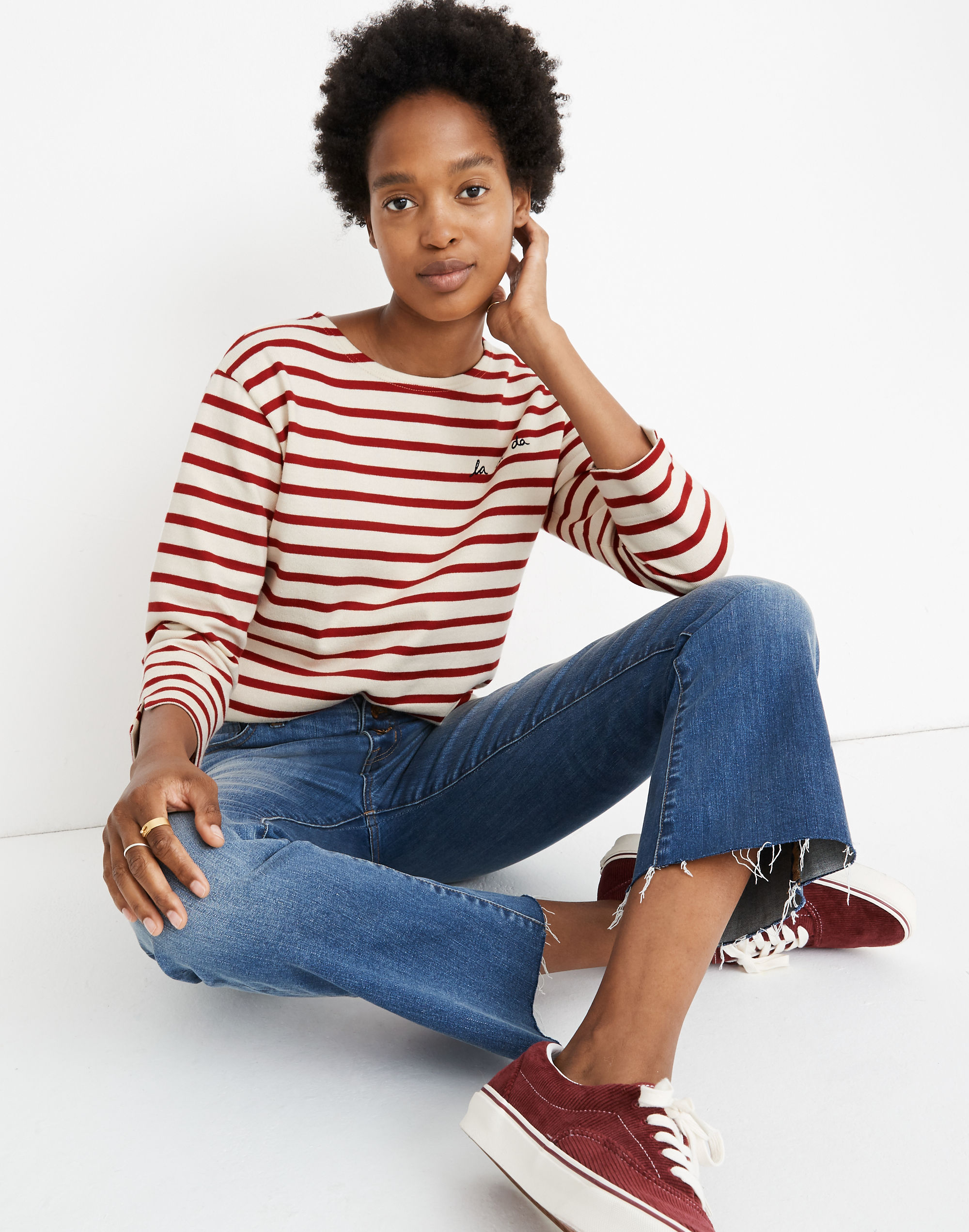 Madewell x Armor-Lux&reg; La Di Da Striped Passarelle Tee
