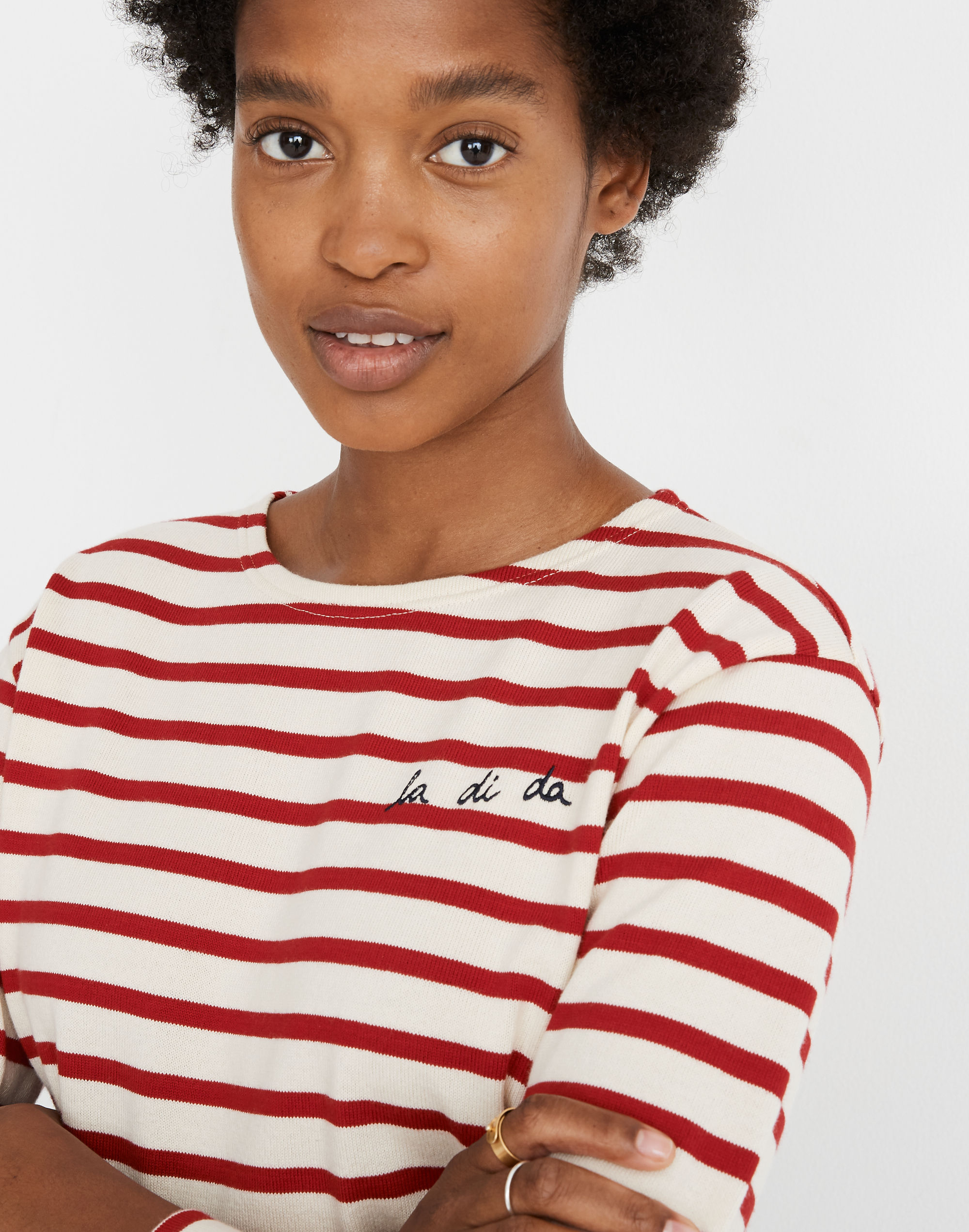 Madewell x Armor-Lux&reg; La Di Da Striped Passarelle Tee