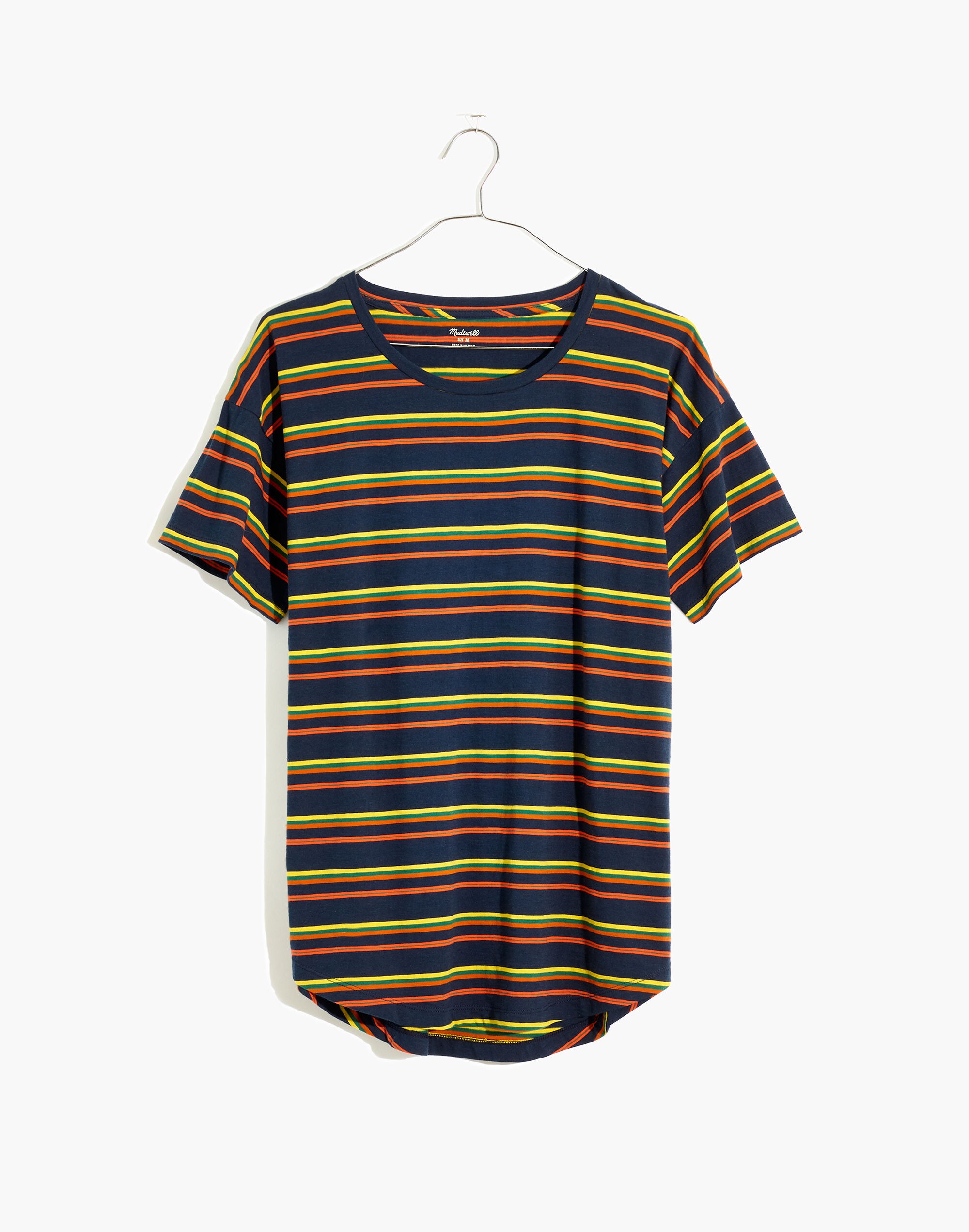 Whisper Cotton Crewneck Tee in Durante Stripe