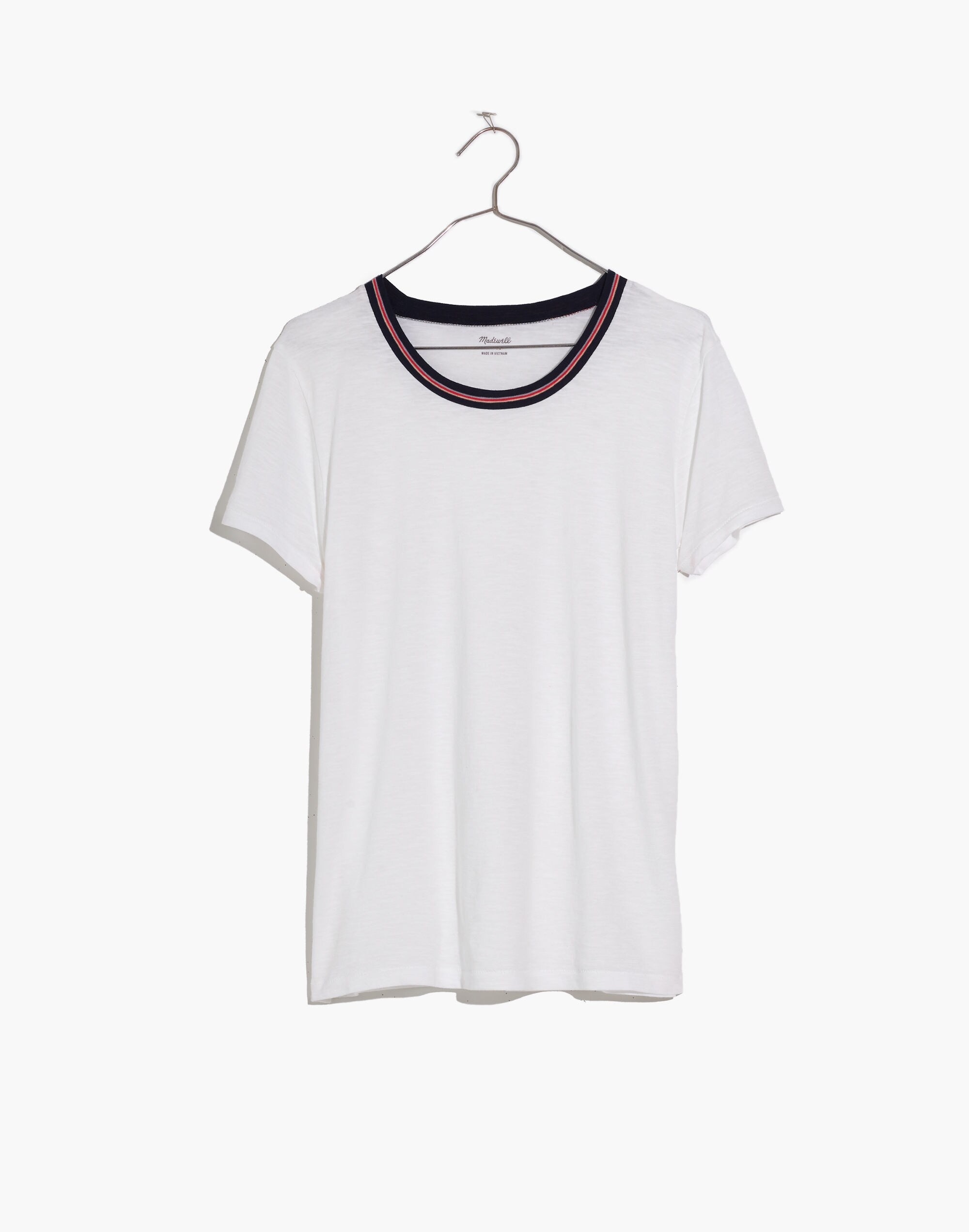 Whisper Cotton Ringer Tee in Bryne Stripe