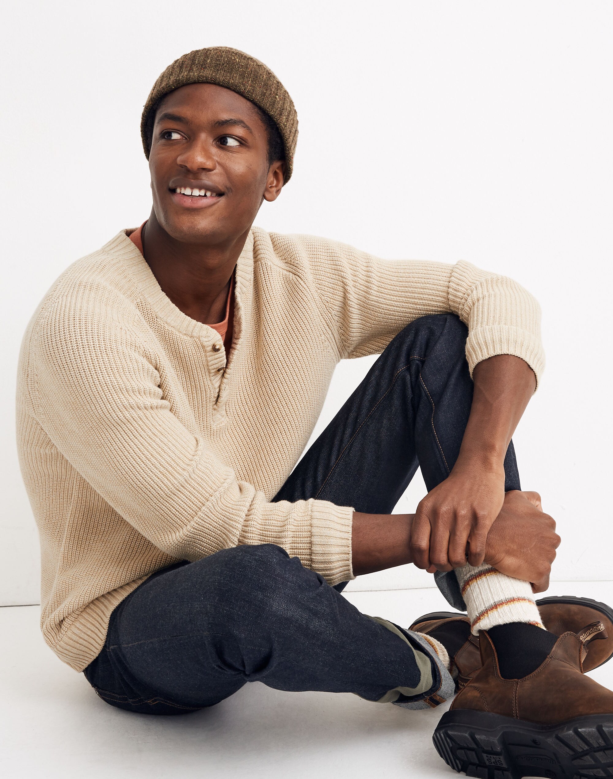 Mollusk&reg; Andover Henley Sweater in Oatcake
