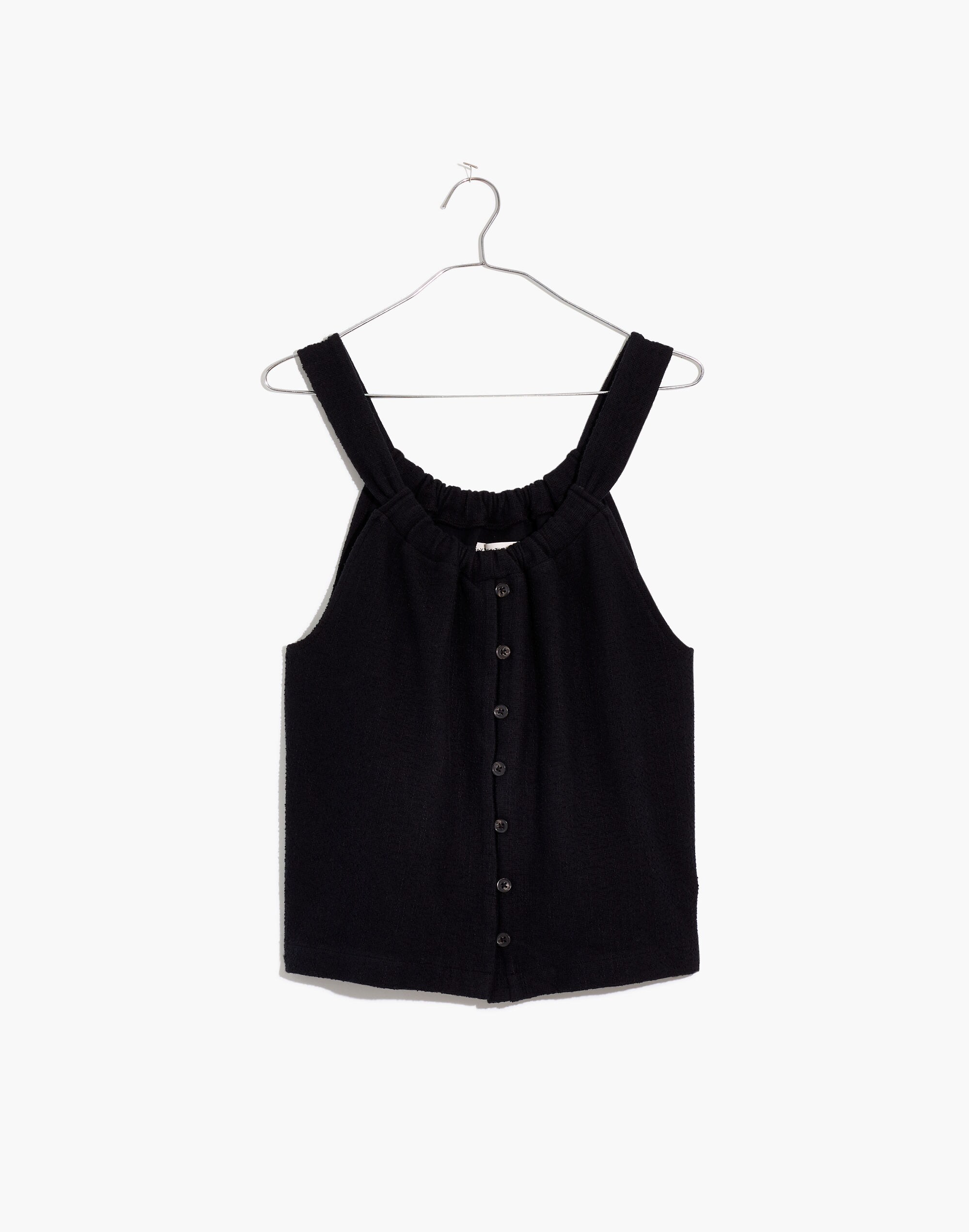 Texture &amp; Thread Button-Front Swing Tank