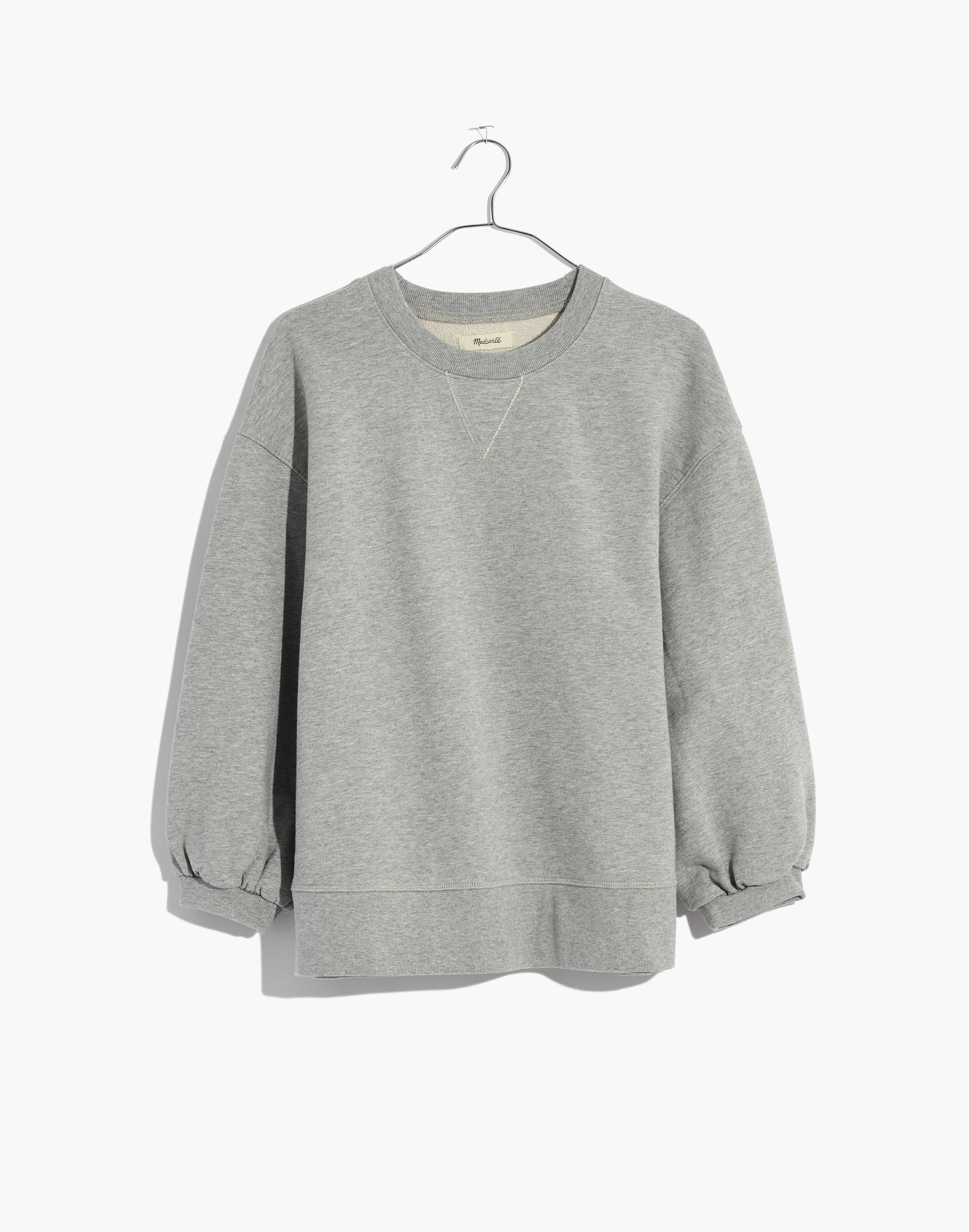 Oversized Bubble-Sleeve Sweatshirt