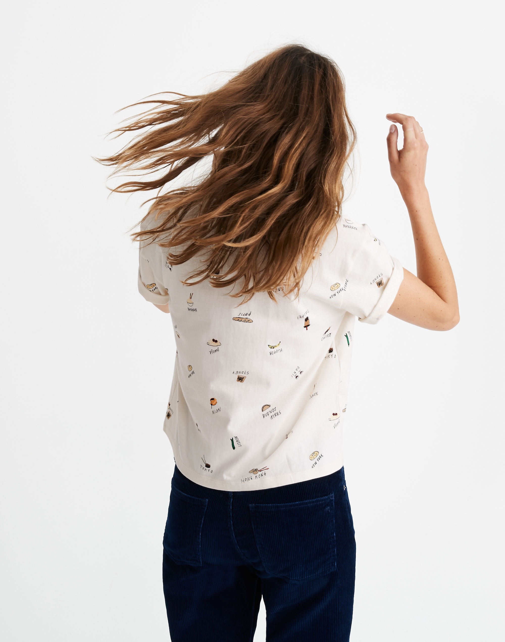 Food Culture Easy Crop Pocket Tee