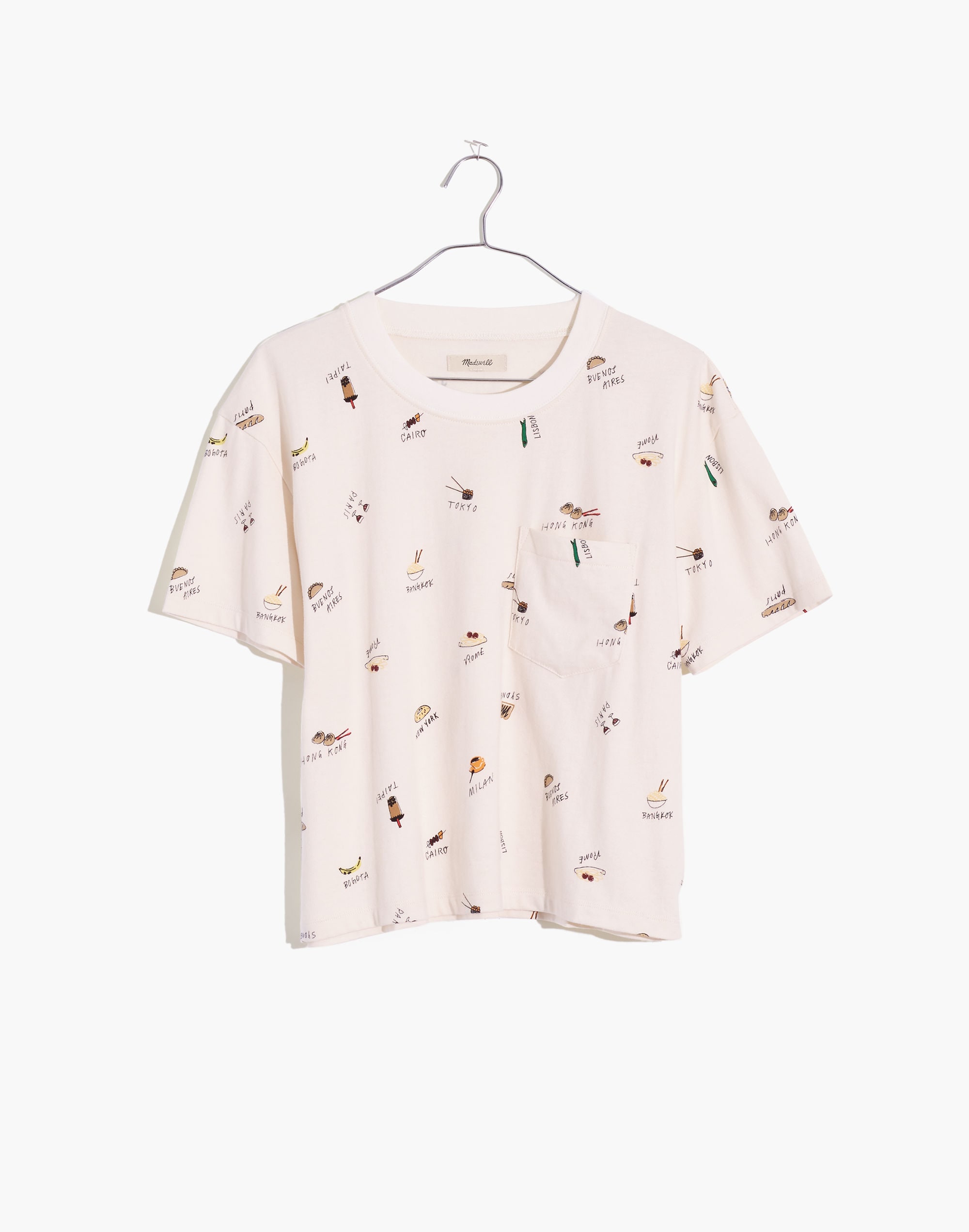 Food Culture Easy Crop Pocket Tee