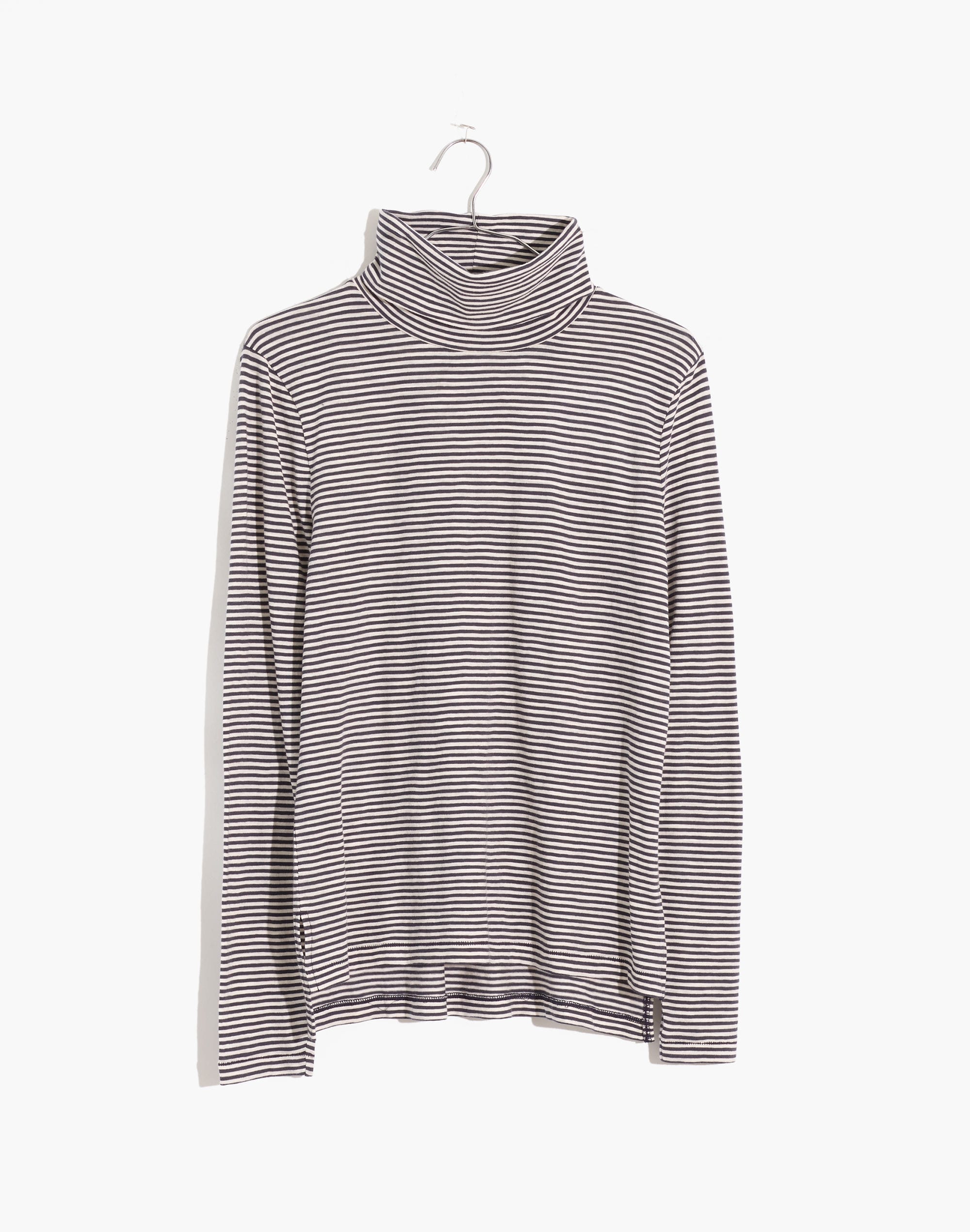 Whisper Cotton Turtleneck in Eastleigh Stripe