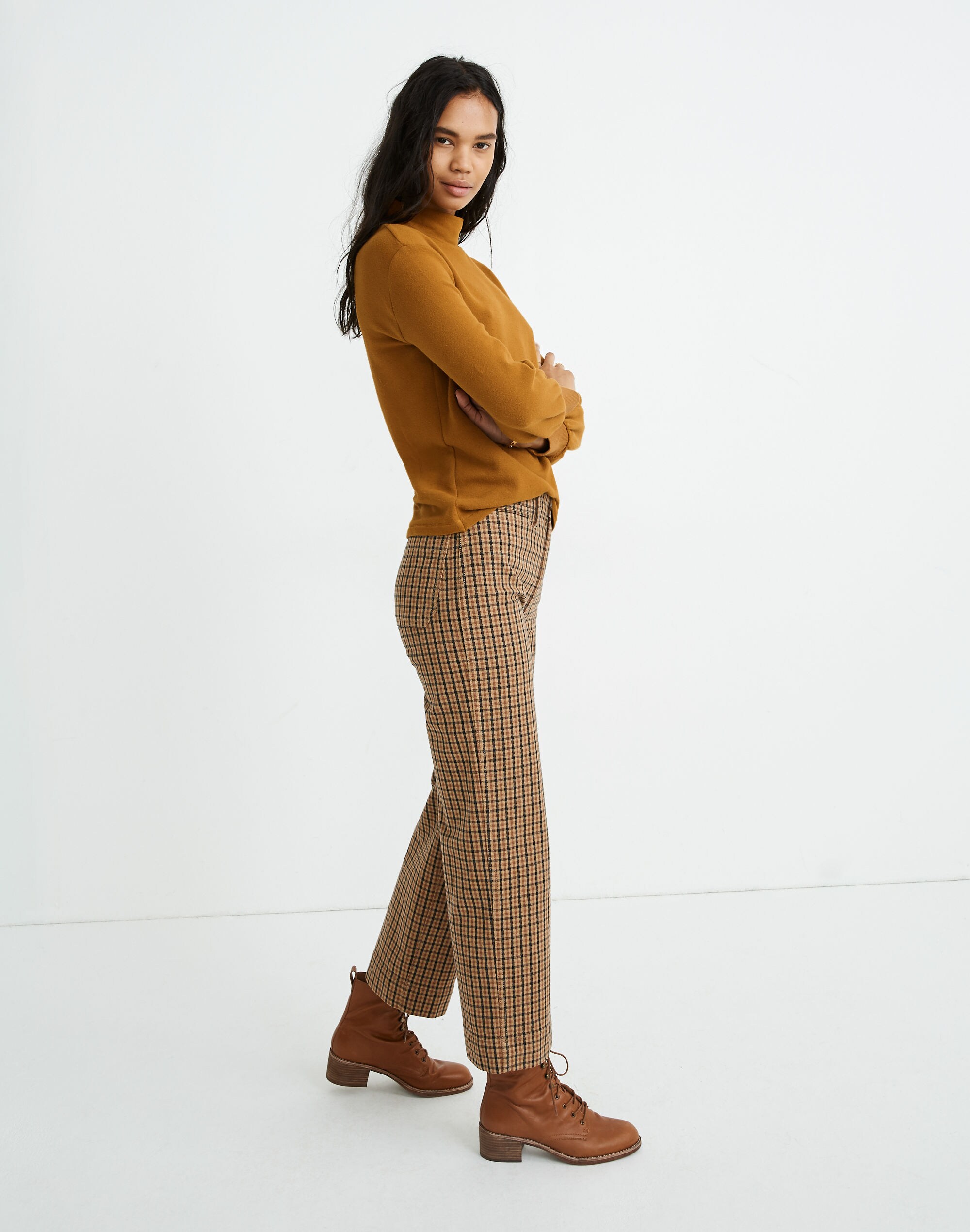 Mockneck Bubble-Sleeve Sweatshirt