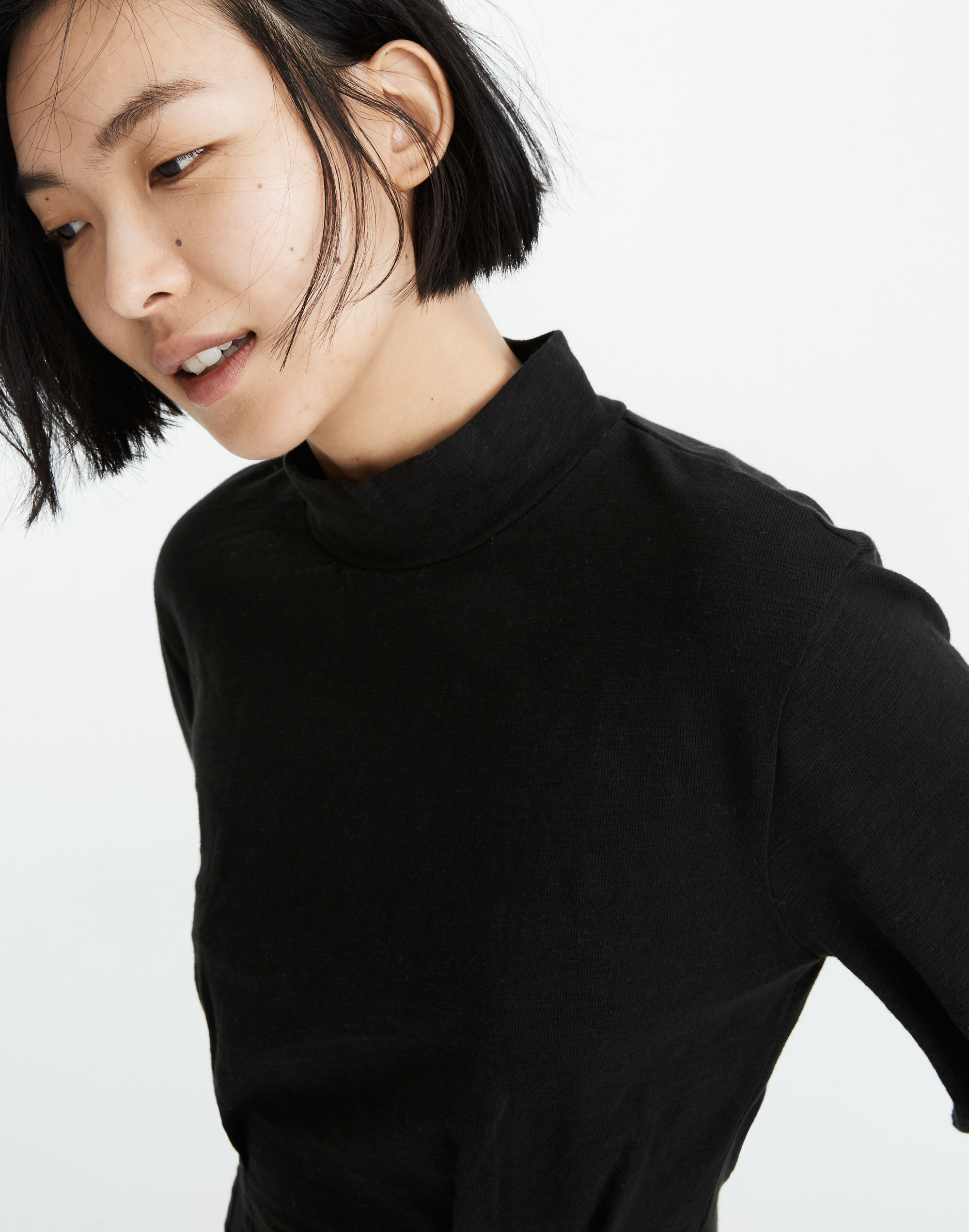 Mockneck Structured Top