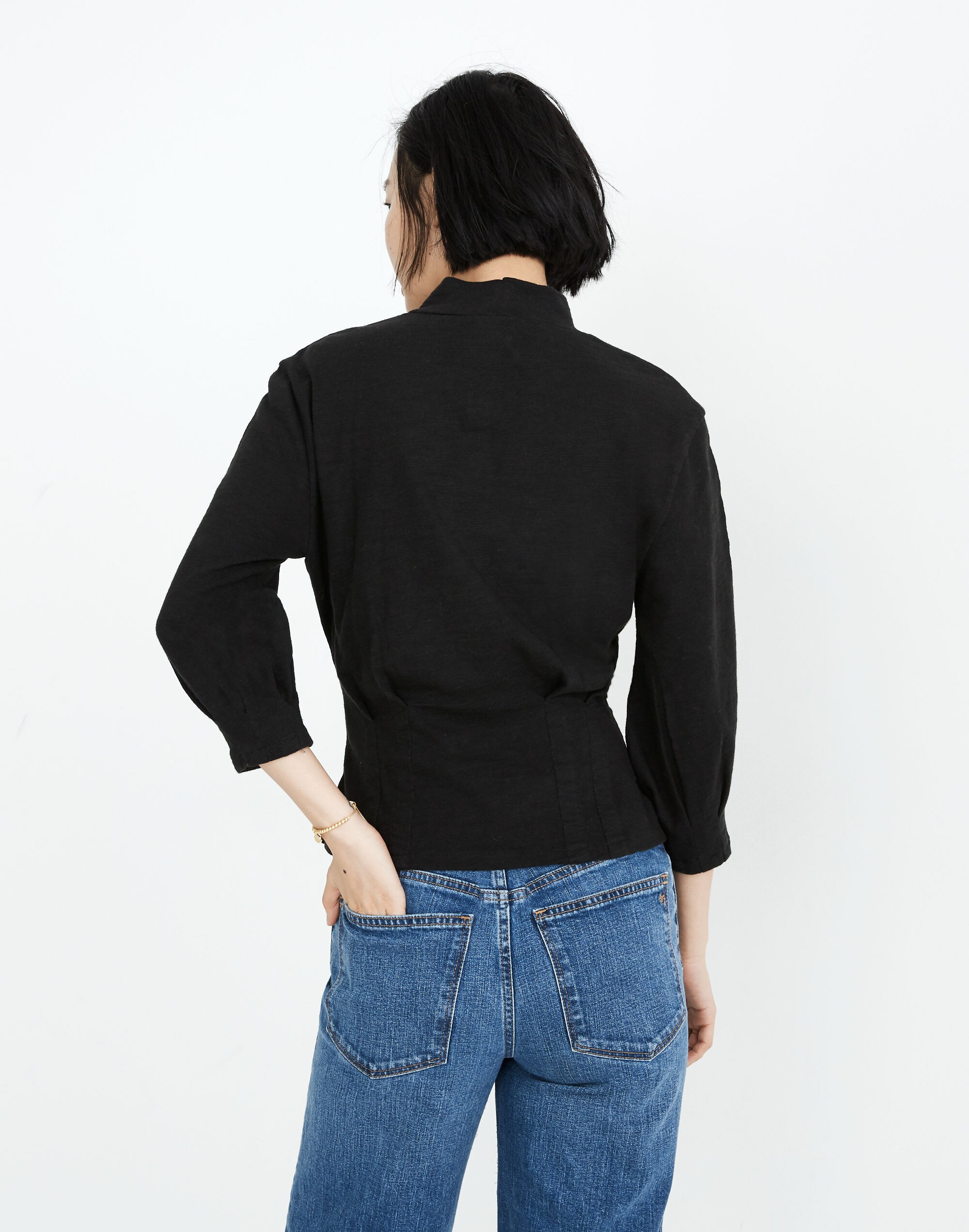 Mockneck Structured Top