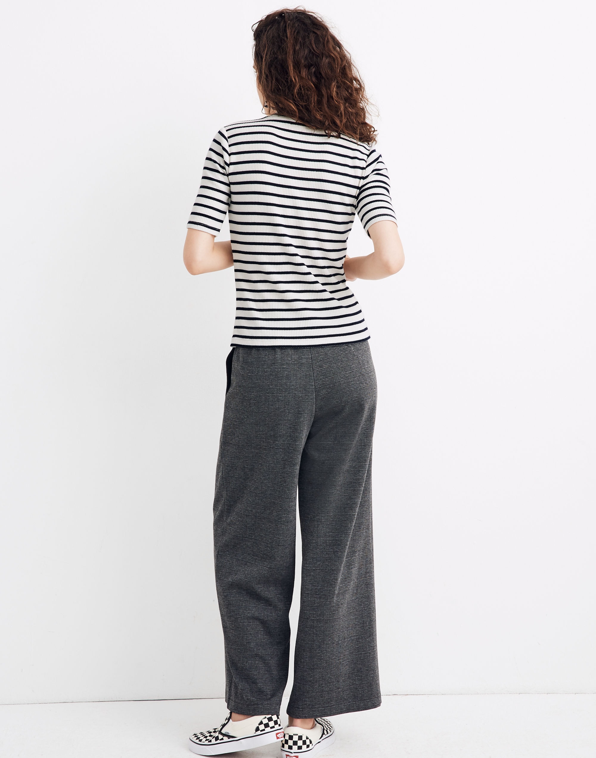 Ribbed Mockneck Top in Sailor Stripe