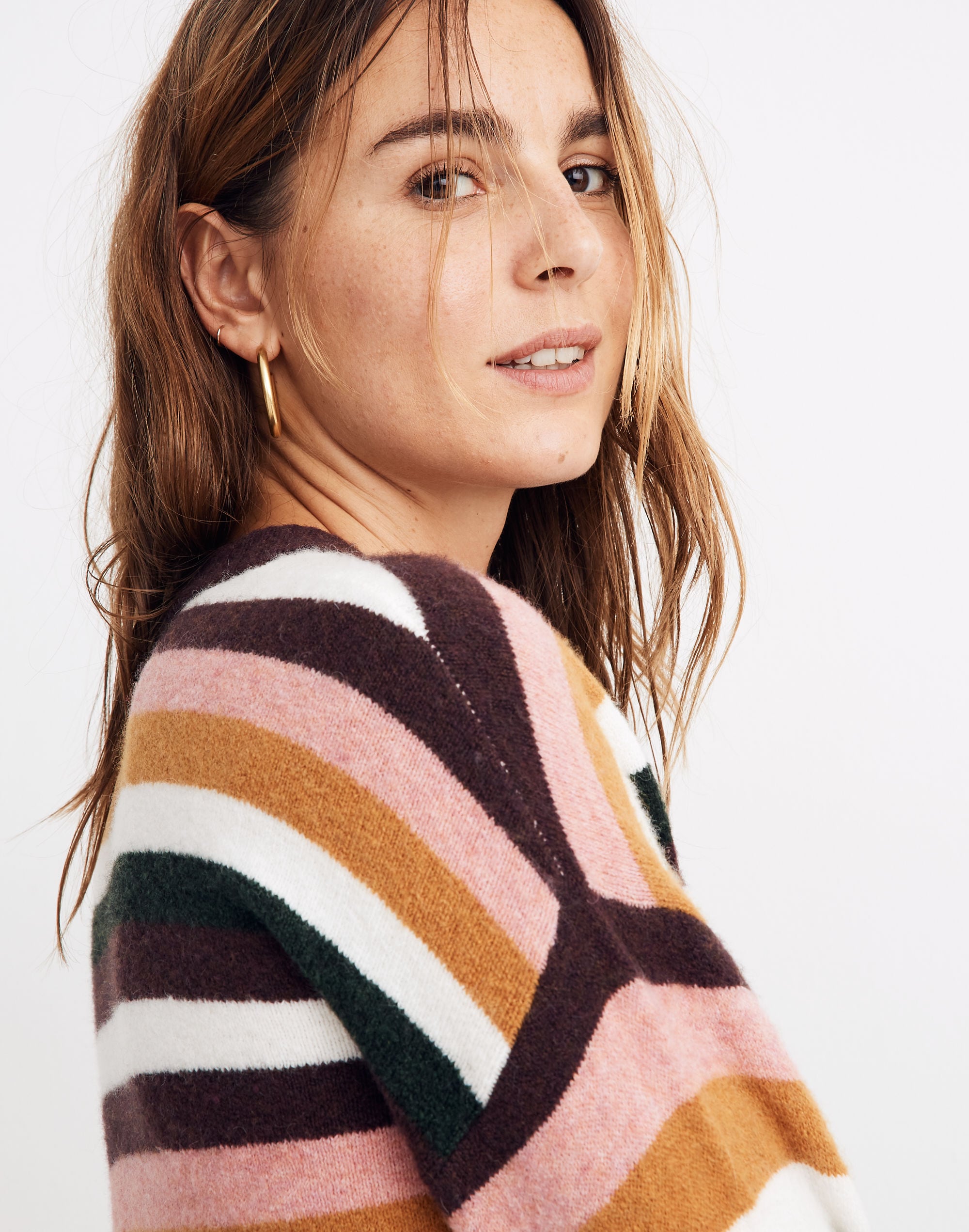 Striped Payton Pullover Sweater in Coziest Yarn