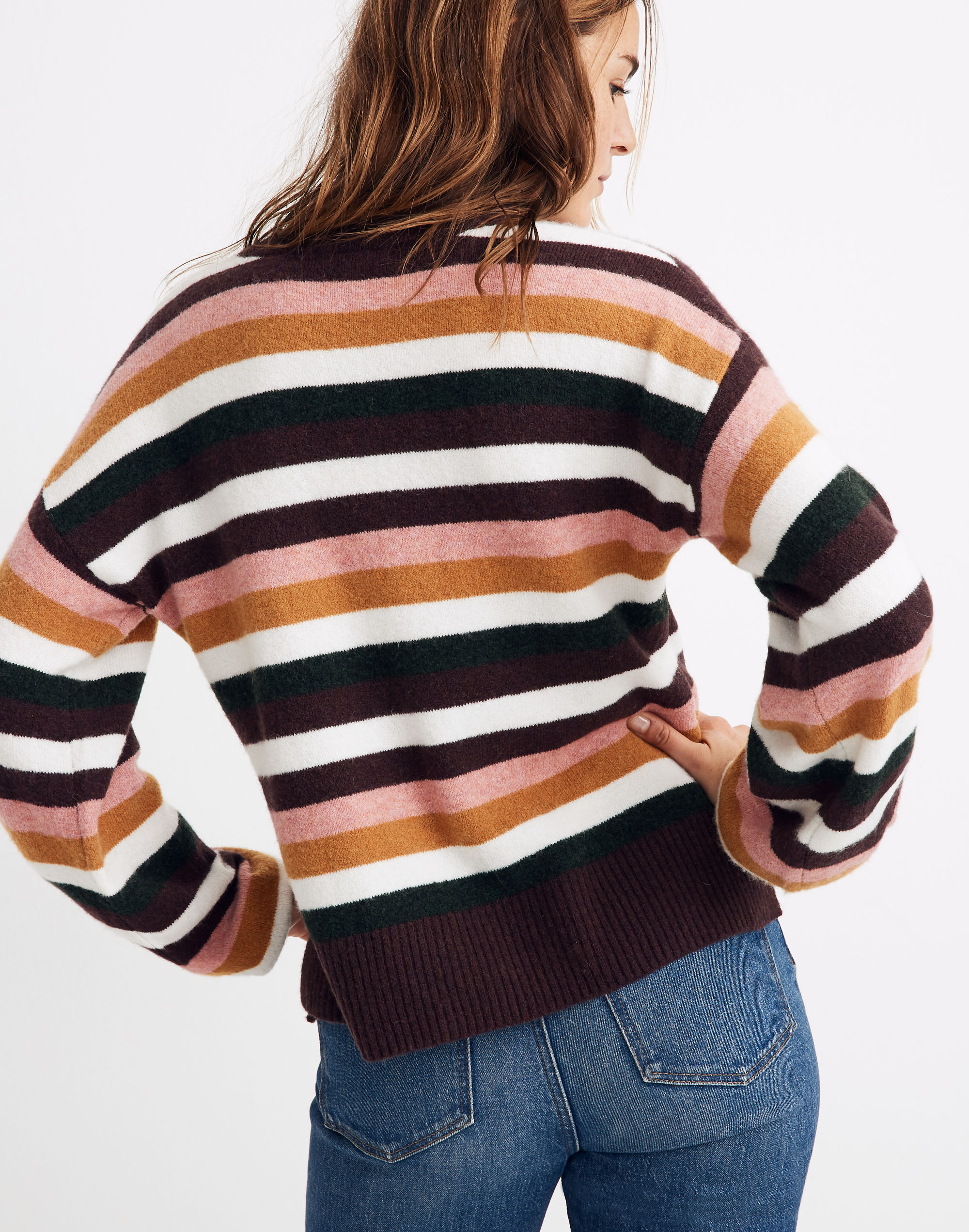 Striped Payton Pullover Sweater in Coziest Yarn