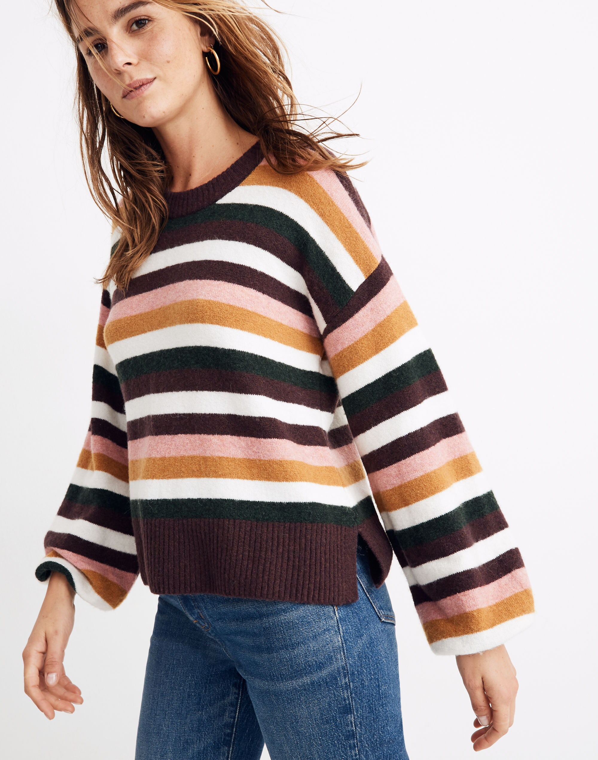 striped payton pullover sweater in coziest yarn
