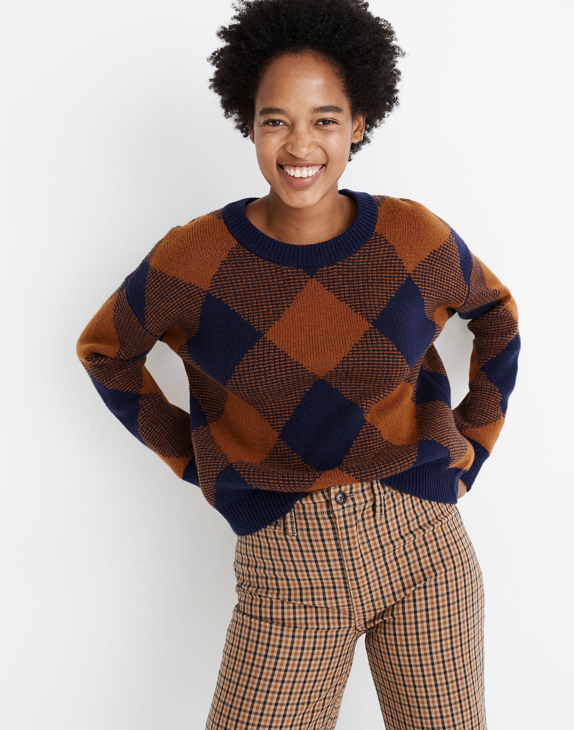 Mullen Pullover Sweater in Plaid