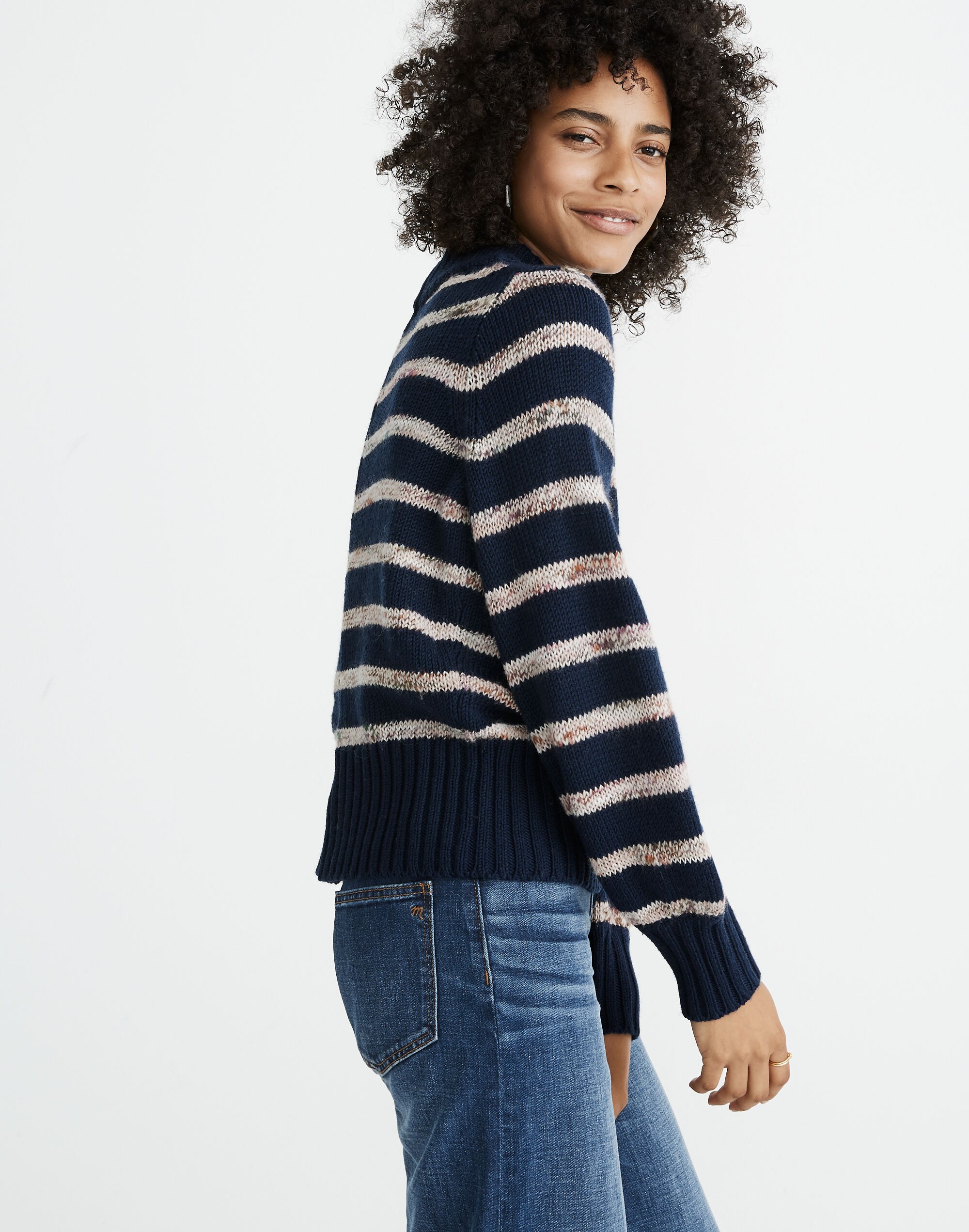 Striped Metcalf Mockneck Sweater